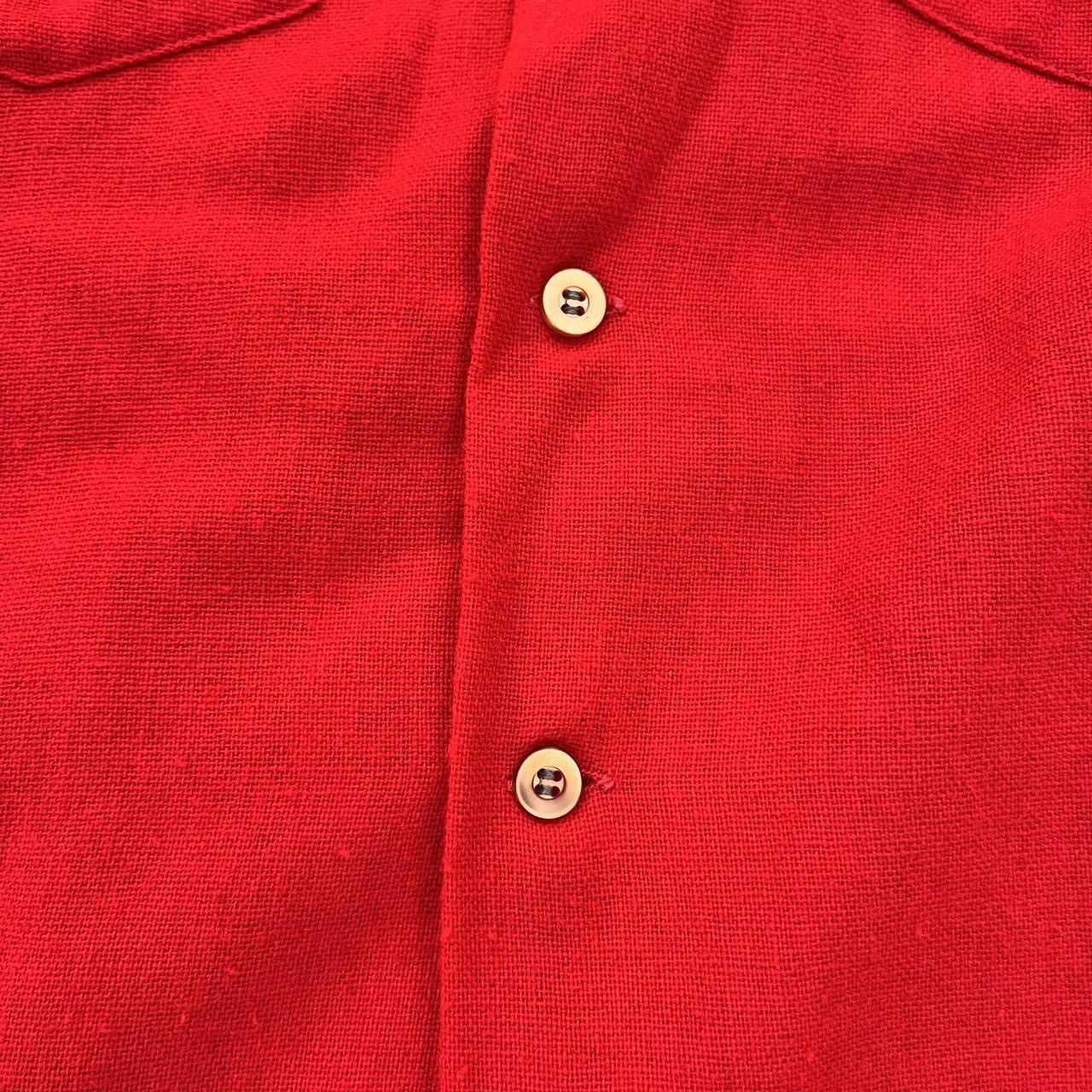 Vintage Vintage 1960s cherry red Sears wool loop collar button up Size US L / EU 52-54 / 3 - 3 Thumbnail