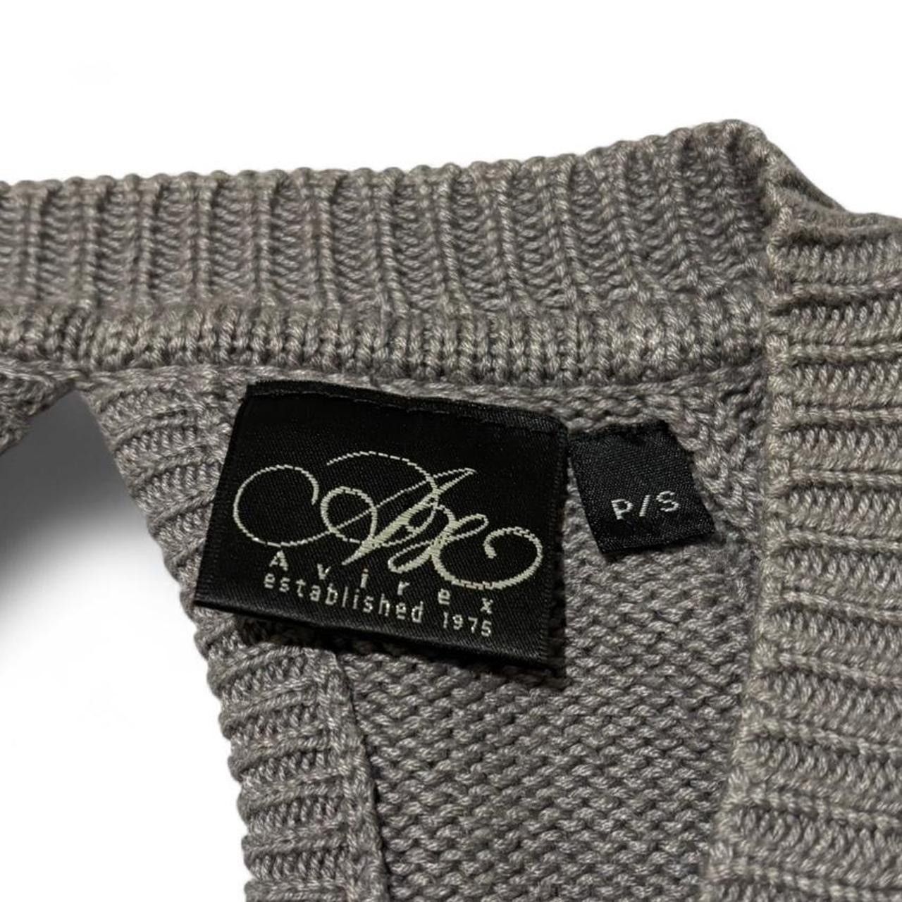 Avirex Vintage Y2K Avirex Grey Ribbed V Neck Sweater Women's Small Size S / US 4 / IT 40 - 3 Thumbnail