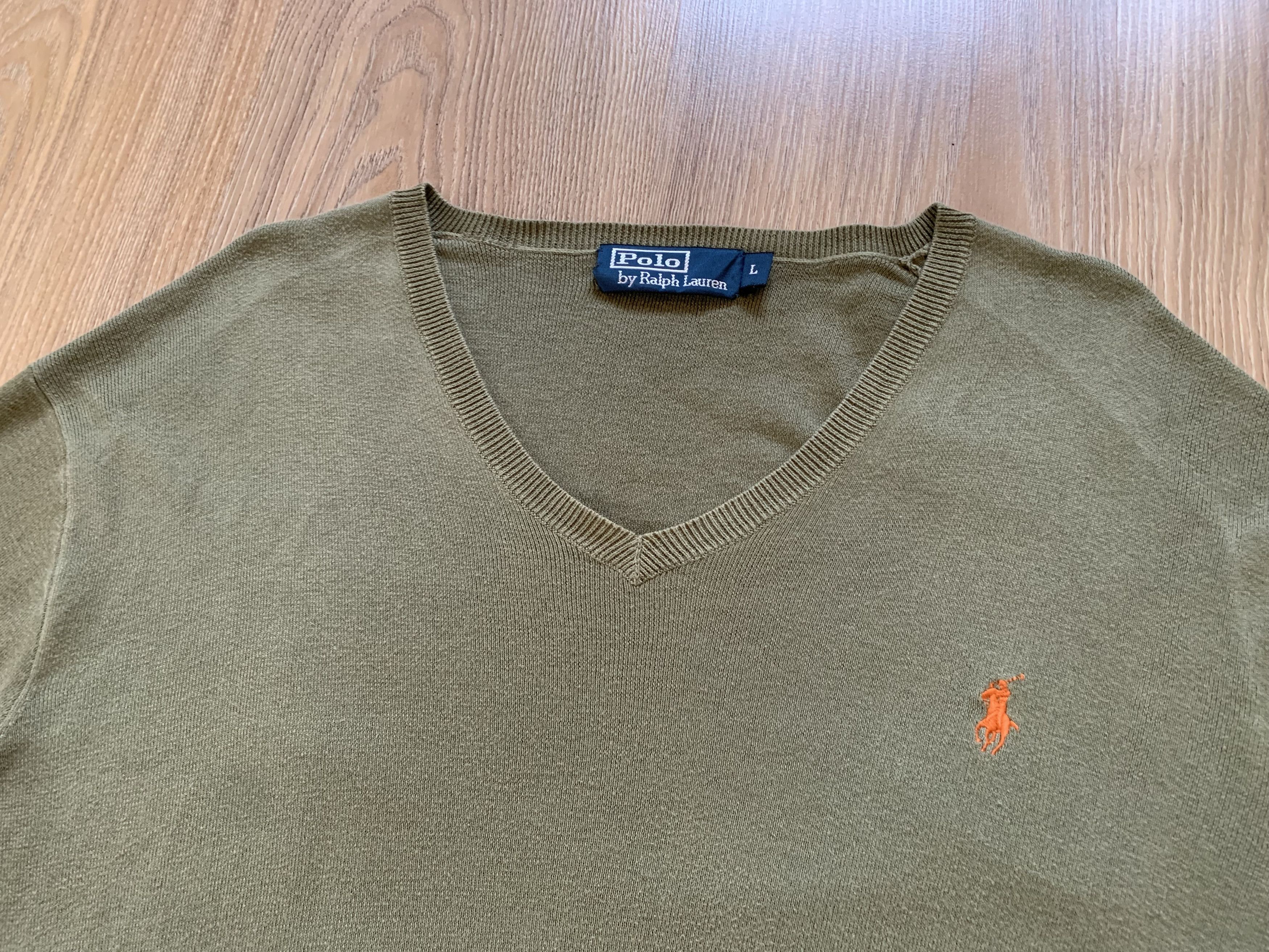 Polo Ralph Lauren × Vintage Polo Ralph Lauren Olive Vintage Pullover Size US L / EU 52-54 / 3 - 4 Thumbnail