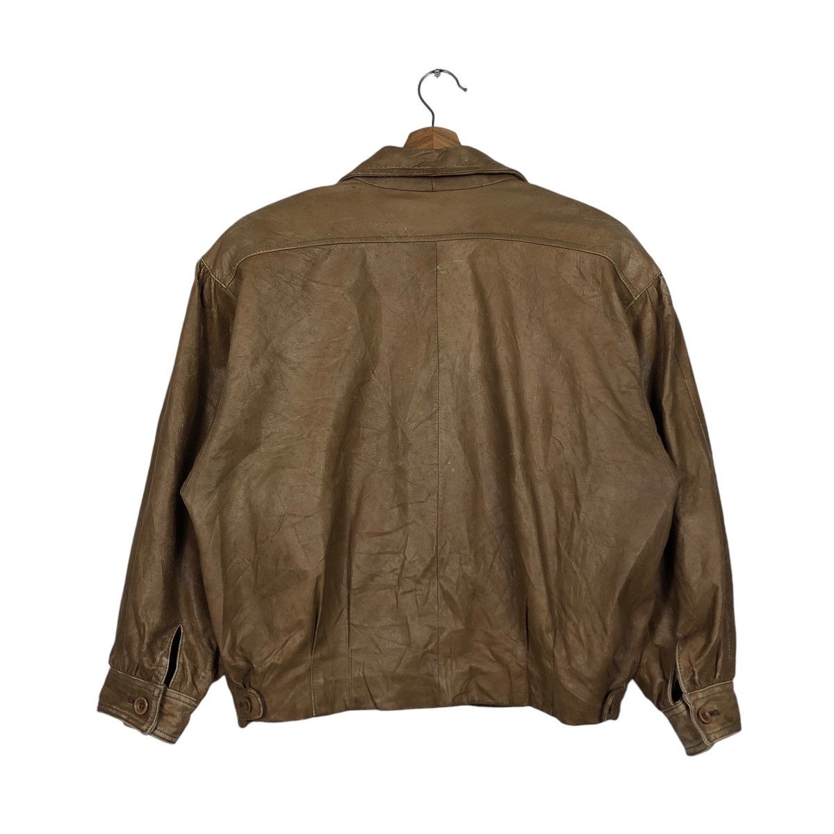 Japanese Brand 📌Vintage Cropped Leather Jacket Biker Zegna Issey Miyake Size US M / EU 48-50 / 2 - 9 Thumbnail