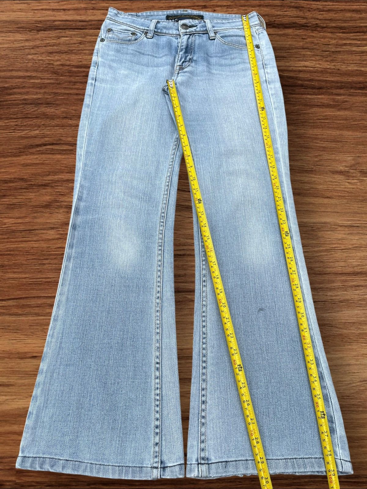 Levi's × Levi's Vintage Clothing Vintage Y2K Levi’s Light Blue Washed Mid Rise Flare Jeans Size 29" - 11 Thumbnail