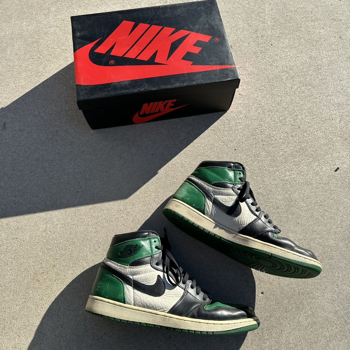 Jordan Brand × Nike × Vintage Air Jordan 1 Retro Pine Green Size US 12 / EU 45 - 2 Thumbnail