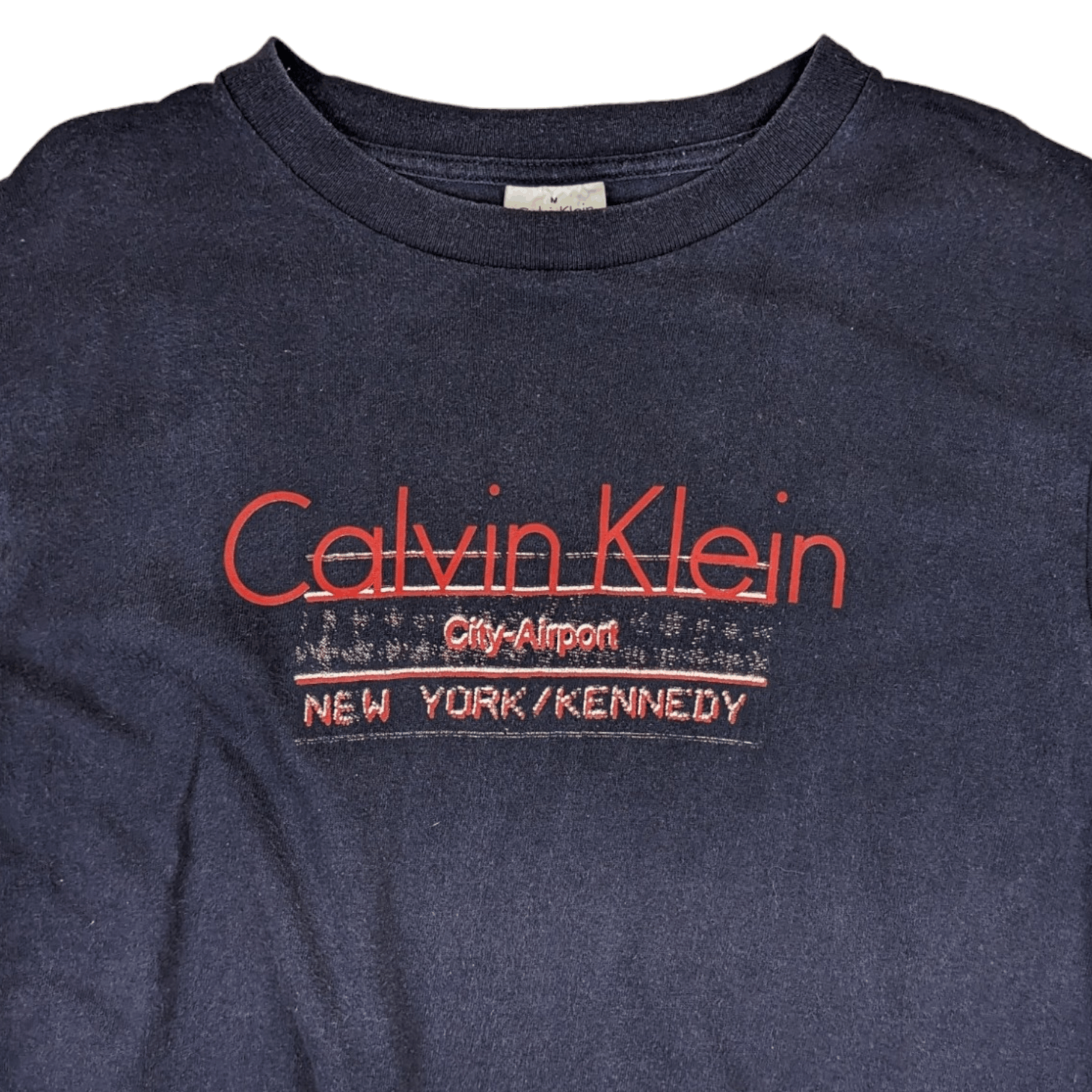 Calvin Klein Vtg CALVIN KLEIN JF Kennedy Airport T-Shirt Single Stitches Size US M / EU 48-50 / 2 - 4 Thumbnail