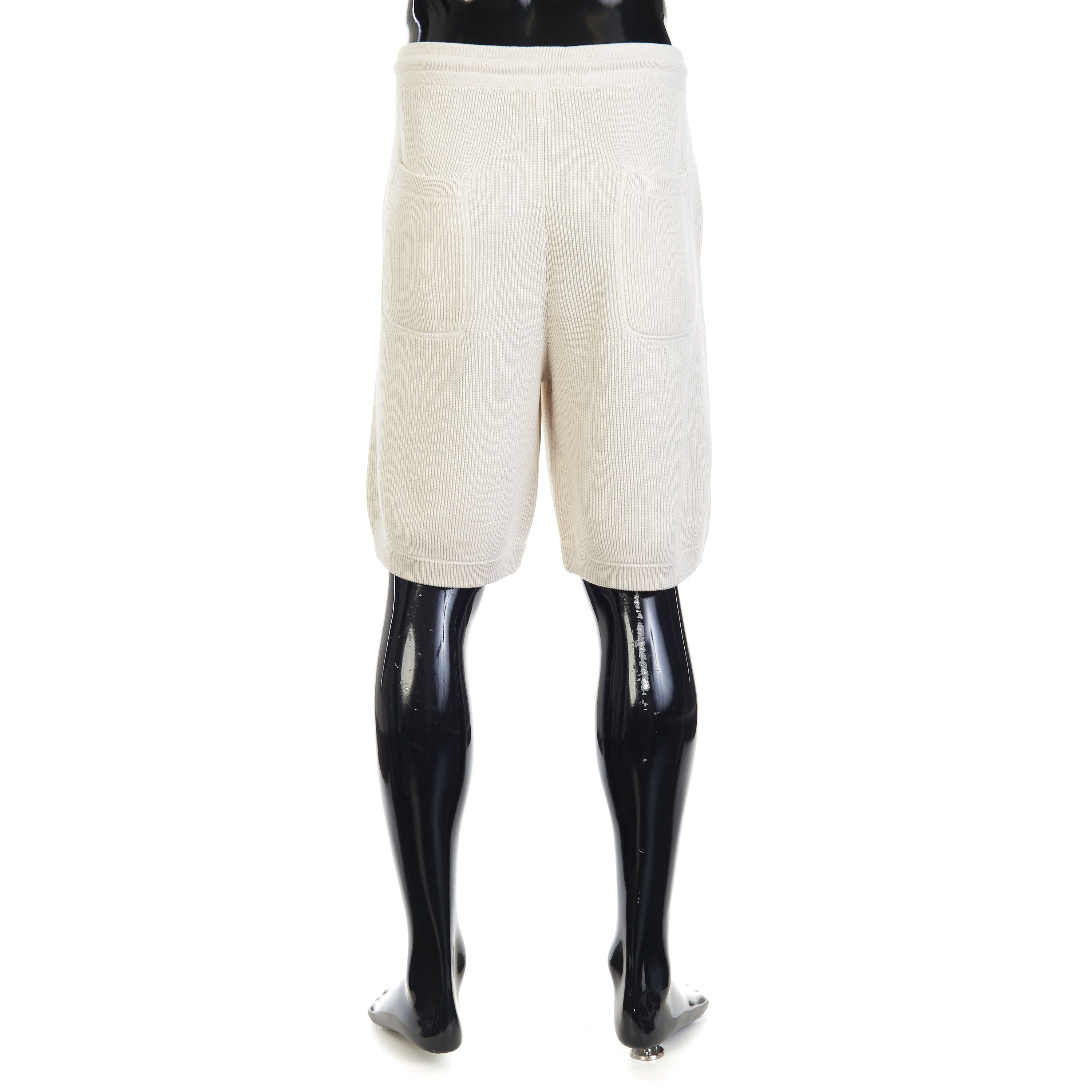 Brunello Cucinelli English Rib Knit Cotton Shorts - Drawstring Size L Size US 34 / EU 50 - 4 Thumbnail