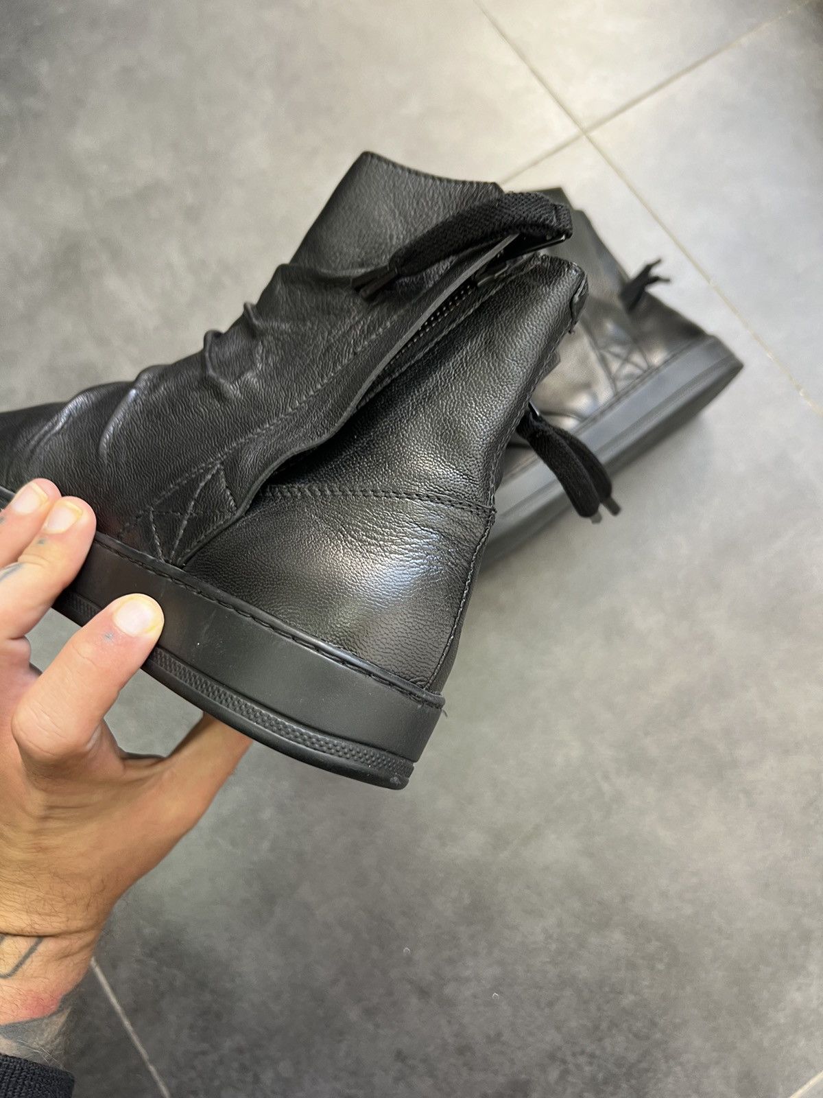 Alexandre Plokhov Rick Owens type leather artisanal zip boots Size US 10 / EU 43 - 6 Thumbnail