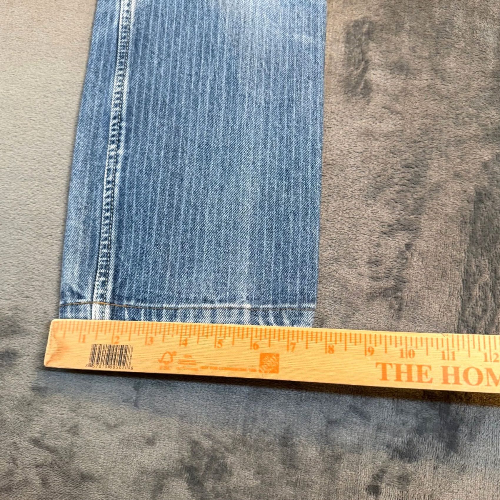 Marc Jacobs Marc Jacobs Jeans Pinstripe Straight 5-Pocket Denim Cotton Button Fly Womens Size 8 Blue" Size 30" / US 8 / IT 44 - 7 Thumbnail