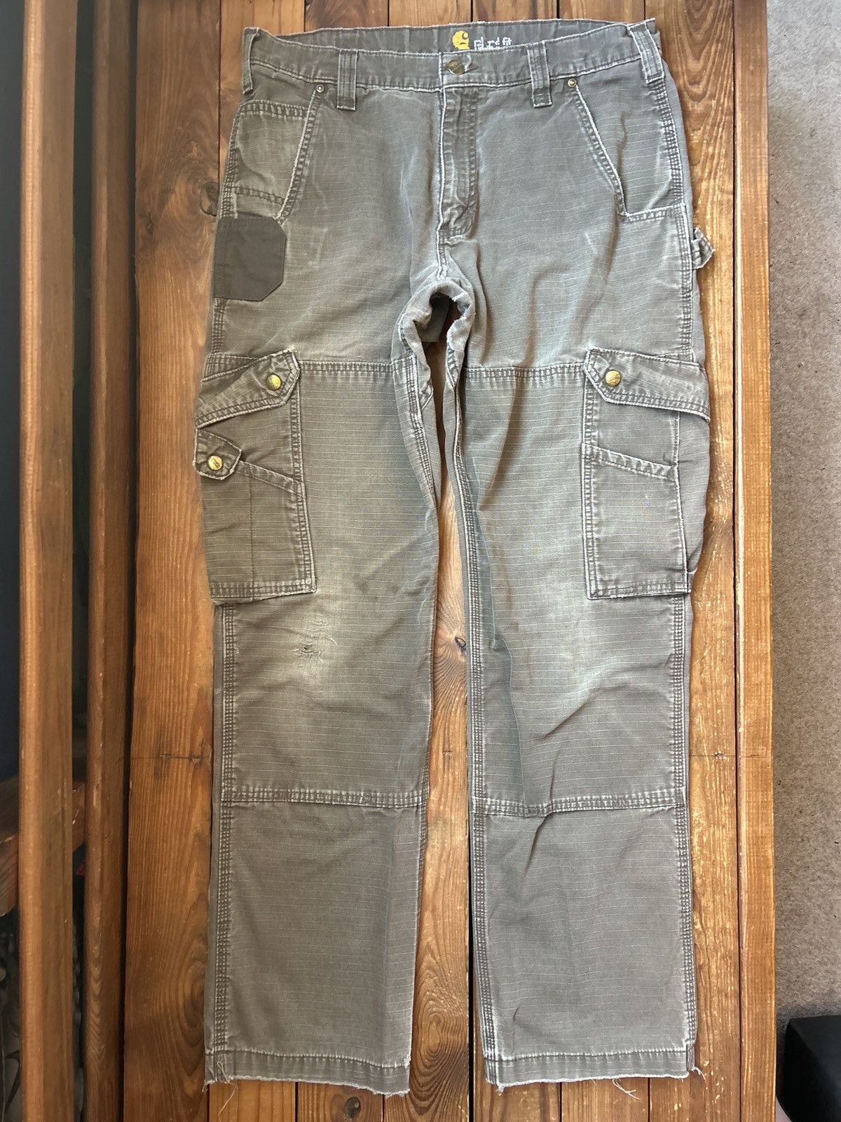 Carhartt × Vintage Vintage Carhartt Olive Green Ripstop Tactical Cargo Pants Size US 32 / EU 48 - 1 Thumbnail