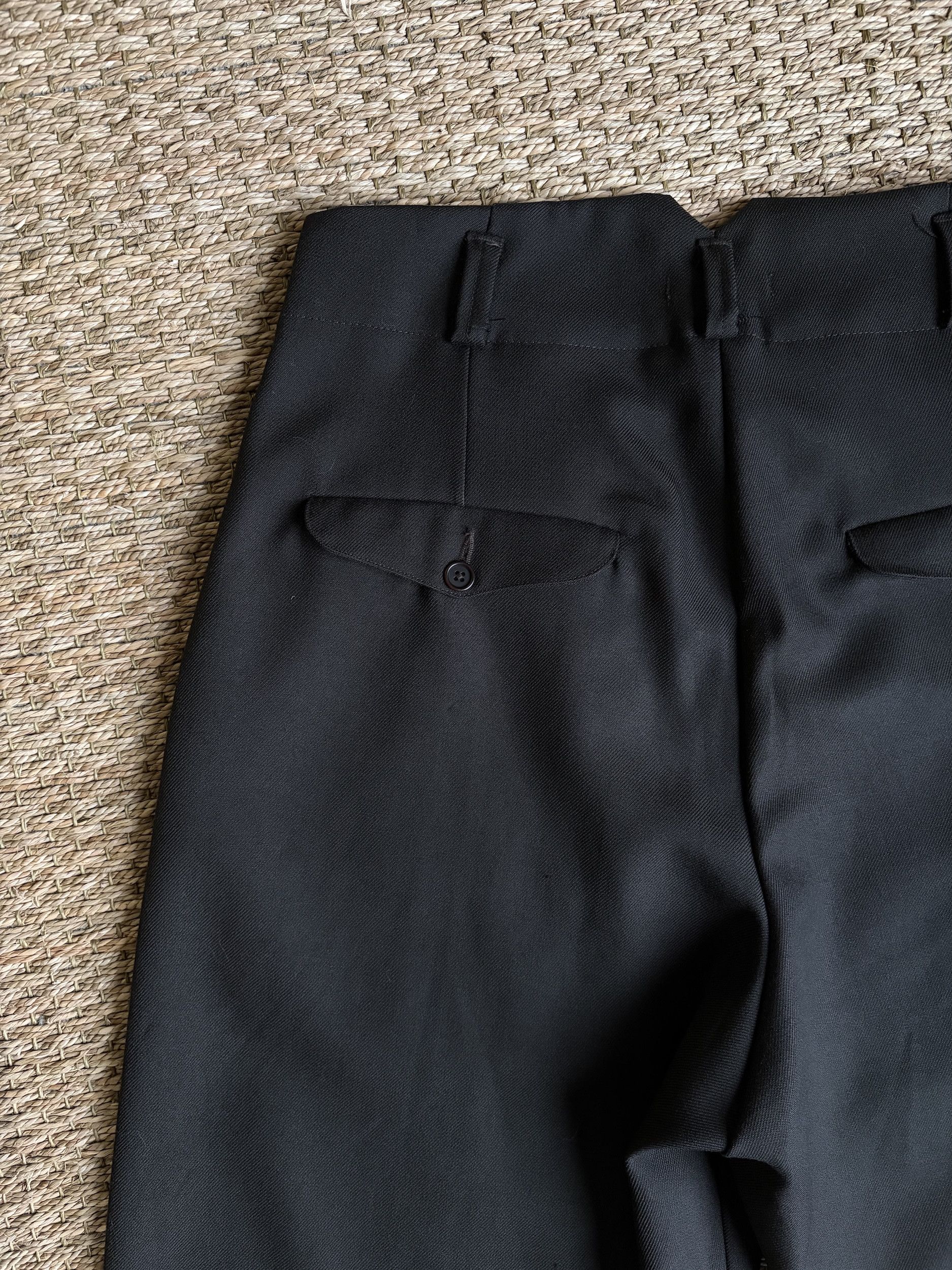 Evan Kinori Dark Brown Worsted Wool Two Pleat Pants Size US 32 / EU 48 - 4 Thumbnail