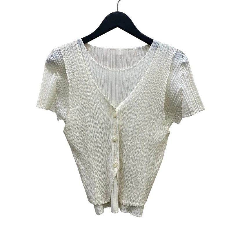 Issey Miyake Issey Miyake size:3 White pleated waistcoat Size XS / US 0-2 / IT 36-38 - 1 Thumbnail