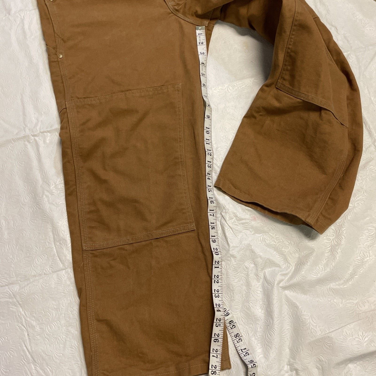 Carhartt Carhartt Mens Bib Work Overalls 36x30 Relaxed Fit Brown Size US 36 / EU 52 - 6 Thumbnail