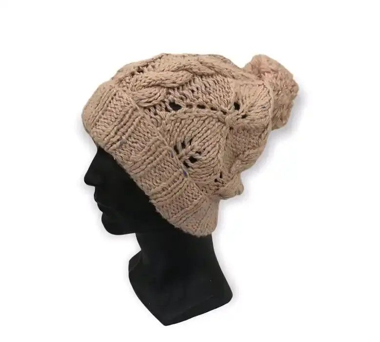 Japanese Brand Ollinkari Plain Knit Beanie Hat Size ONE SIZE - 1 Thumbnail