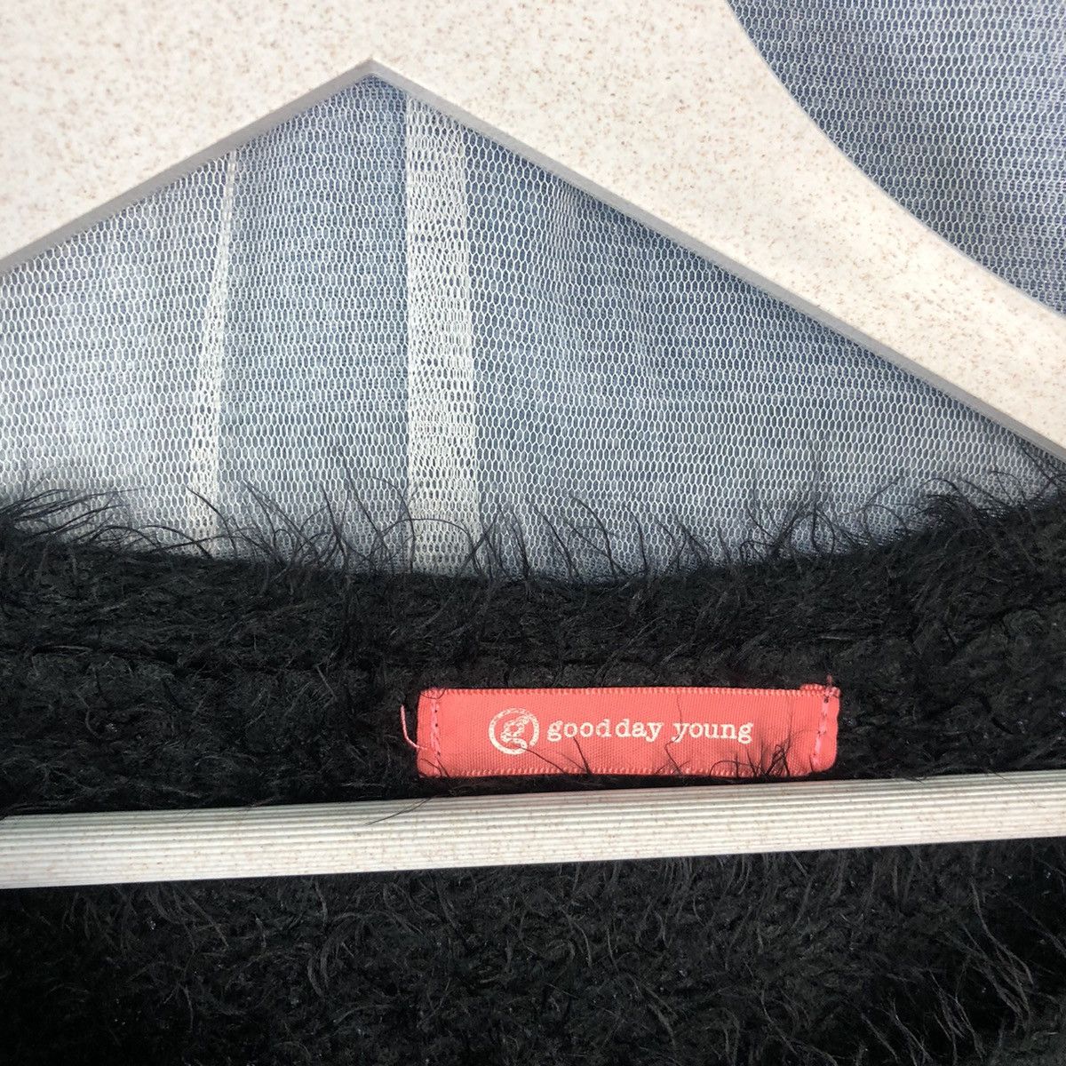 Aran Isles Knitwear × Homespun Knitwear × Japanese Brand Goodday Young Black Mohair Knitwear #920 Size L / US 10 / IT 46 - 7 Thumbnail