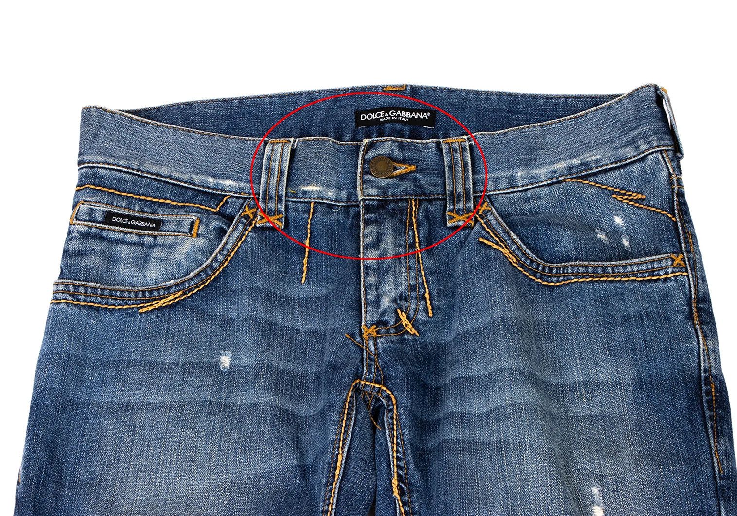 Dolce & Gabbana Stitch Design Crushed Denim Pants in Blue Size 46 Size US 30 / EU 46 - 2 Thumbnail