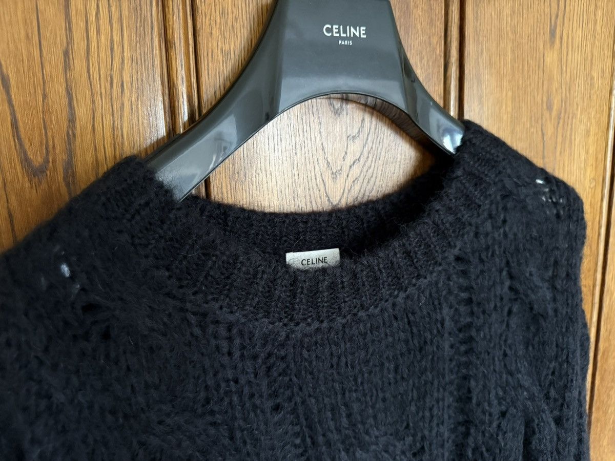 Celine $1.4k Celine black boxy Aran sweater mohair Fishermans Cable Size US XL / EU 56 / 4 - 16 Thumbnail