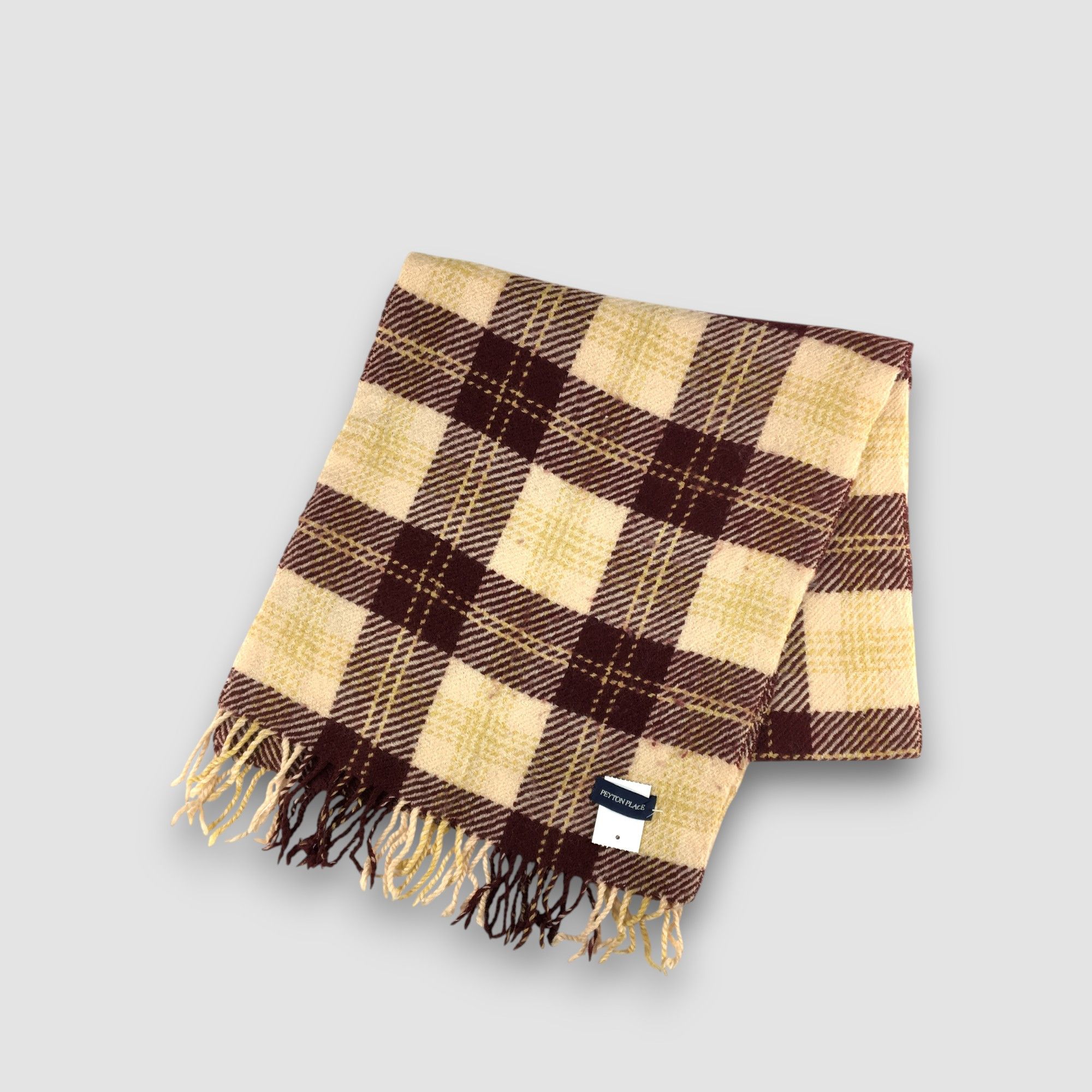 PPFM Vintage Peyton Place Scarf Muffler Wool Cashmere Scarves Size ONE SIZE - 3 Thumbnail