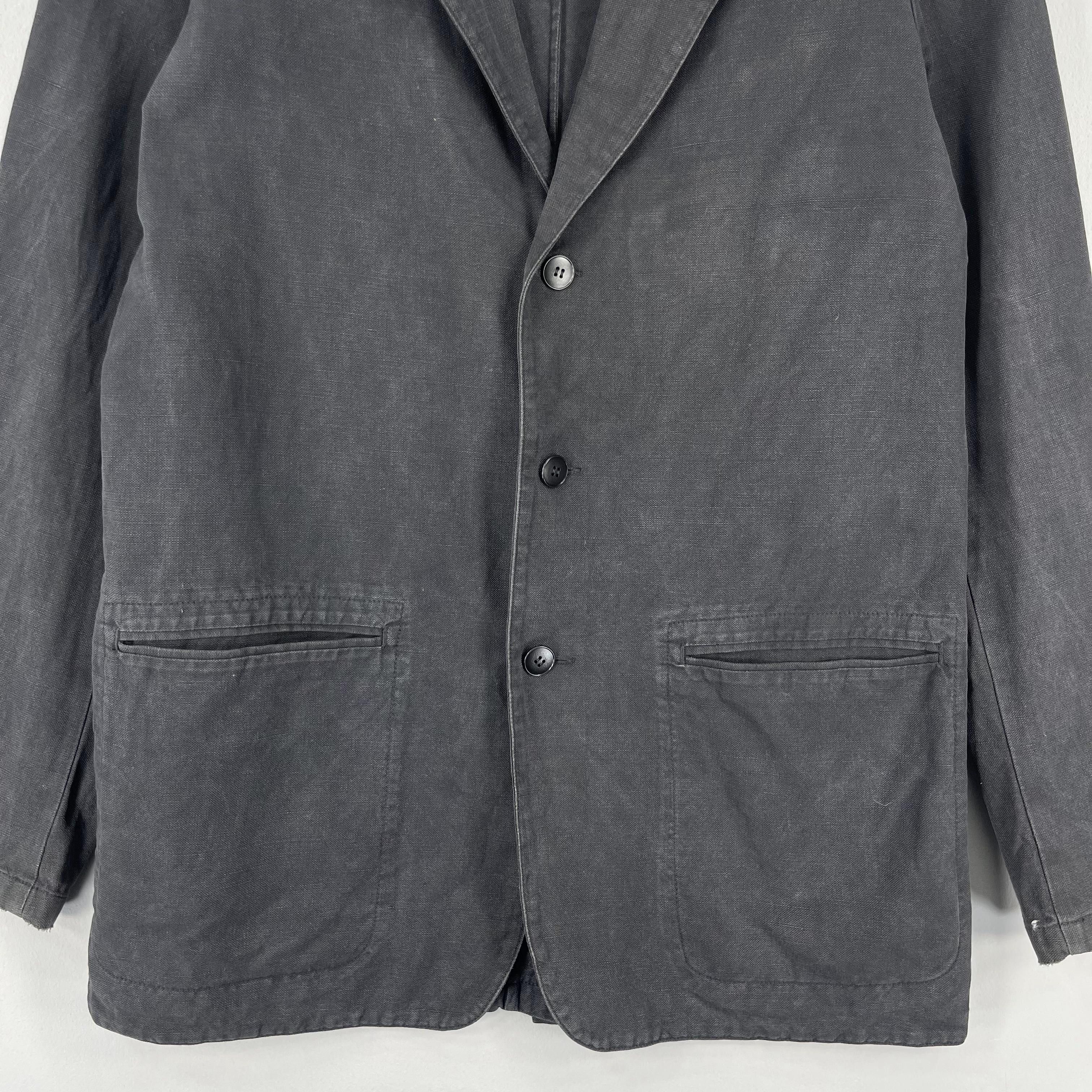agnes b. Vintage AGNES B Denim Workers Distressed Jacket Size M / US 6-8 / IT 42-44 - 3 Thumbnail