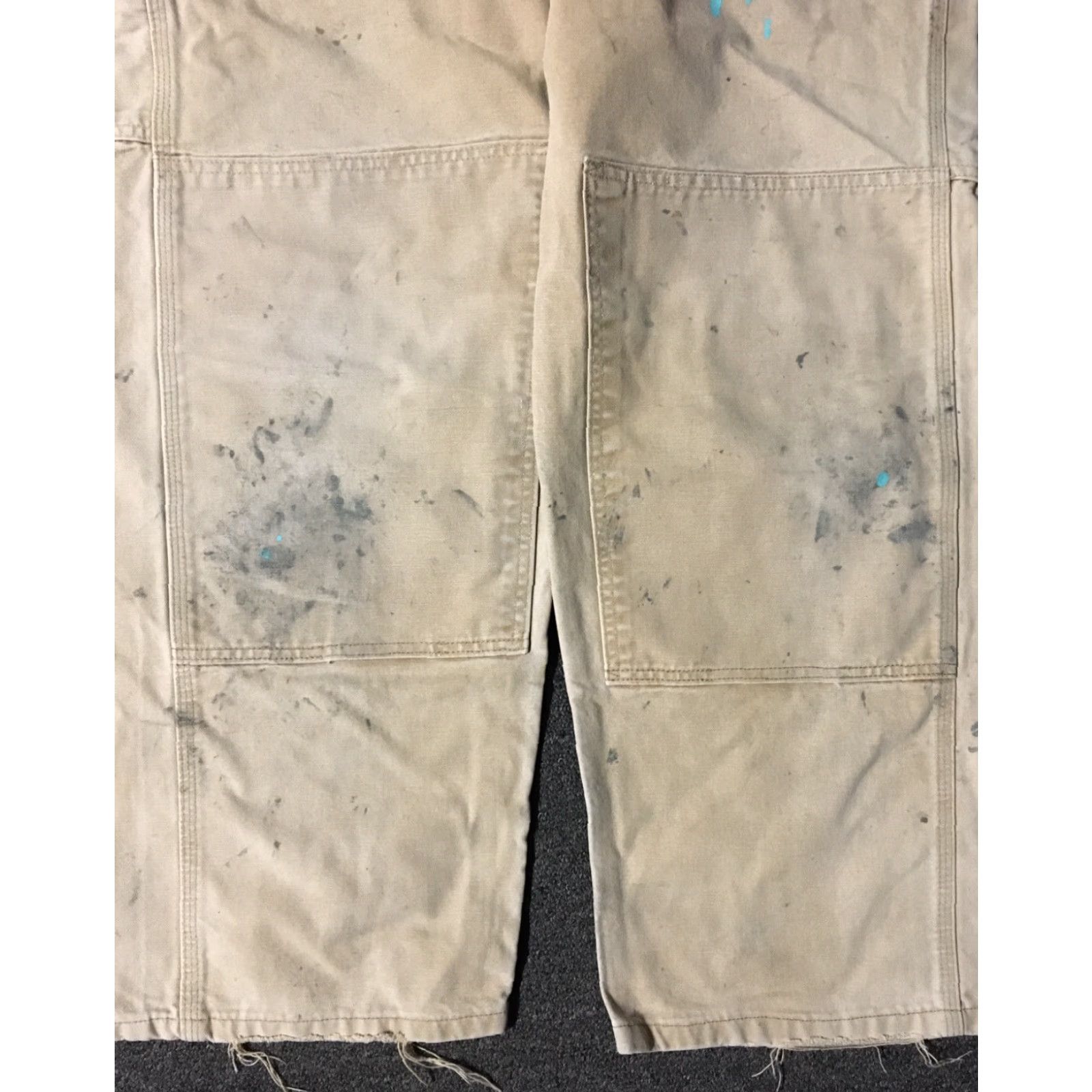 Carhartt Vtg 80s 90s Carhartt Faded Distress Paint Overalls 40/28 Grunge Punk Biker WIP Size US 40 / EU 56 - 3 Thumbnail