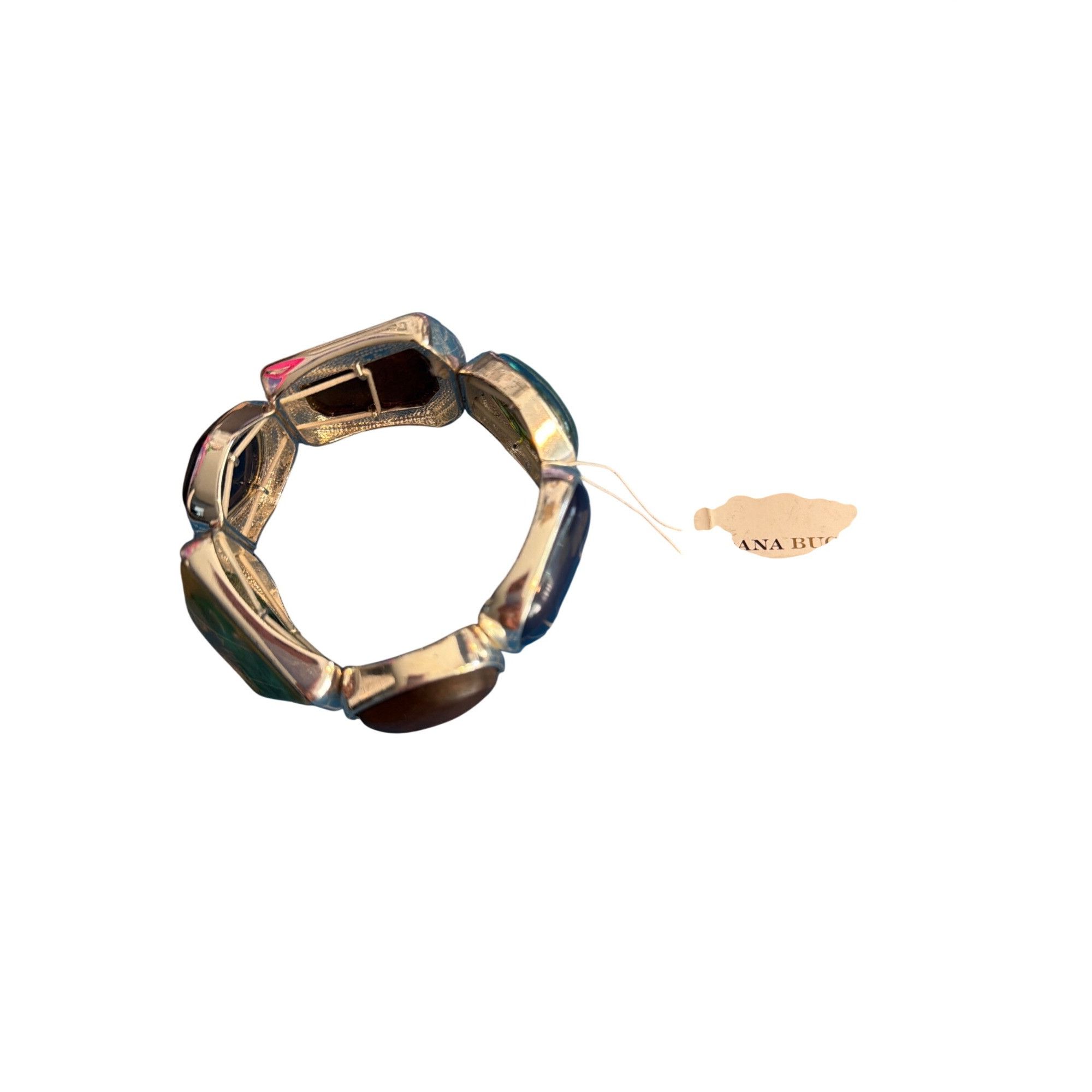 Other Dana Buchman Genuine Shell Stretch Bracelet Chunky Silver To Size ONE SIZE - 5 Thumbnail