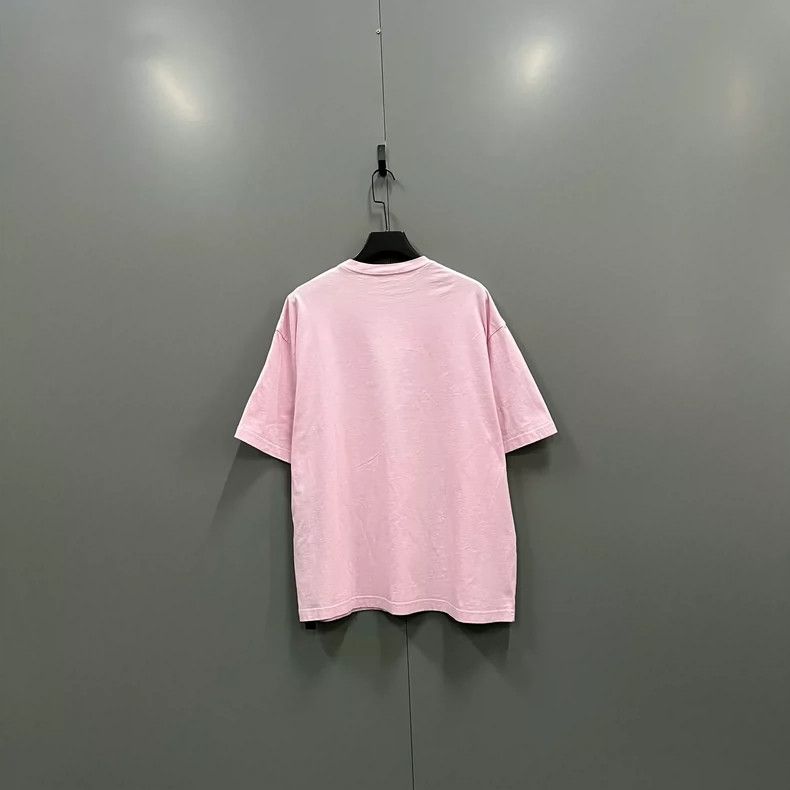 Balenciaga Balenciaga Pink Small Logo Short Sleeve Size US L / EU 52-54 / 3 - 2 Thumbnail