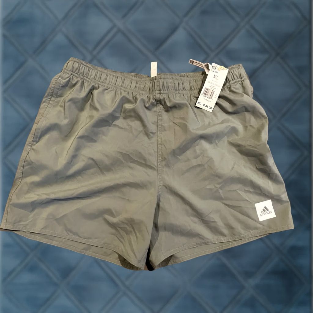 Adidas adidas Classic Bathing Suit Swim Shorts Size XL Silver Green Men's NWT Size US 36 / EU 52 - 1 Thumbnail
