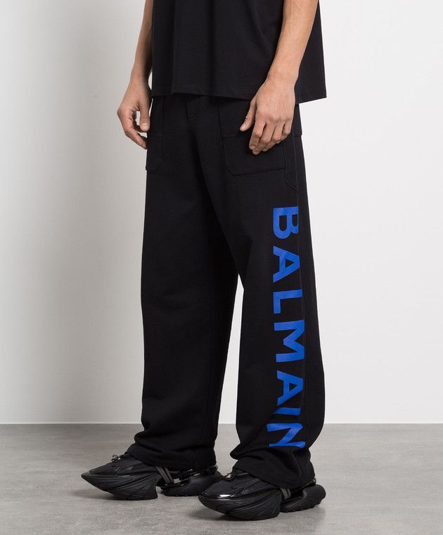 Balmain o1y0426 Logo Jogger & Sweatpant in Black Size US 30 / EU 46 - 2 Thumbnail