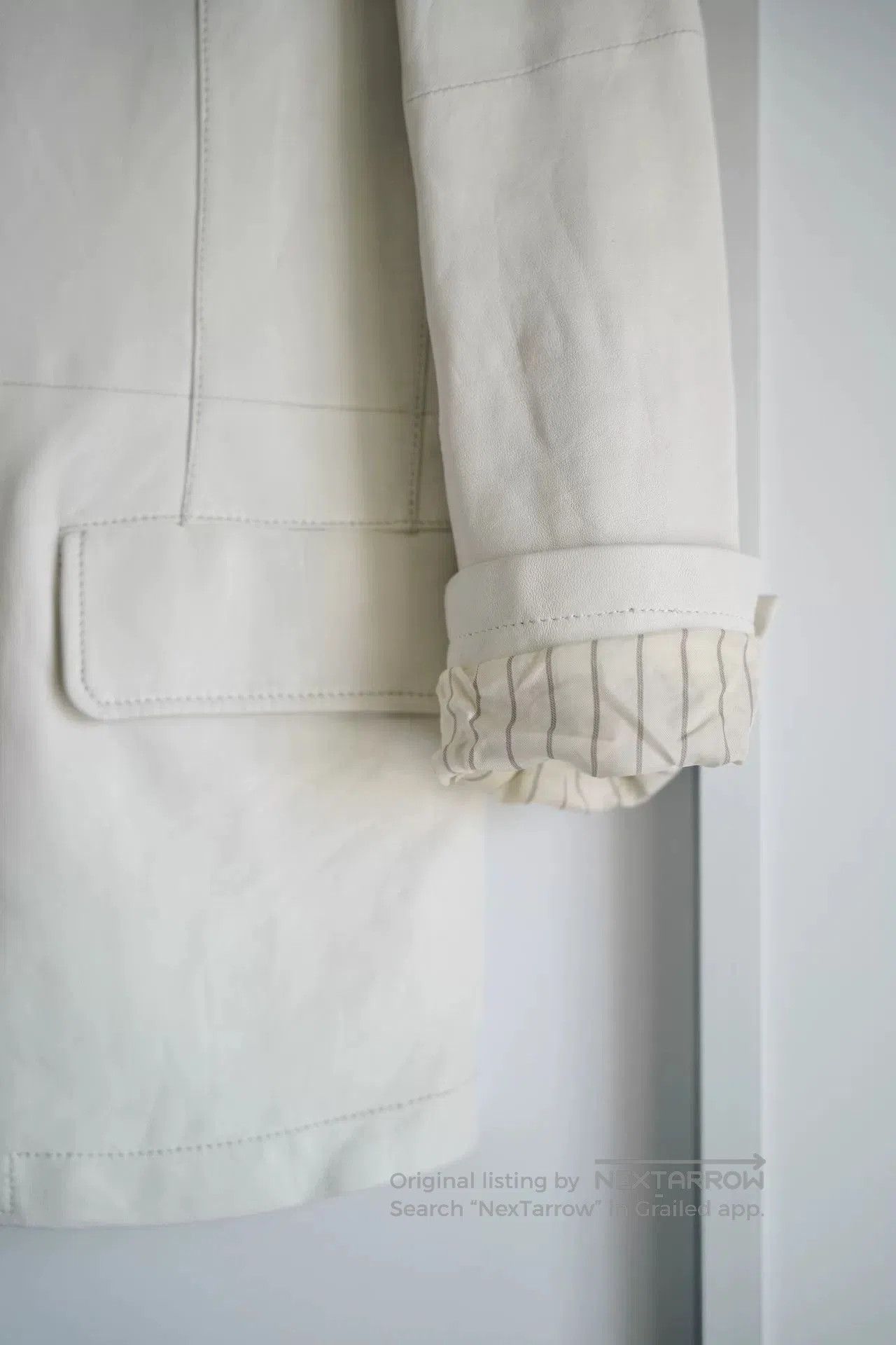 Yohji Yamamoto Yohji Yamamoto White Leather Suit Jacket. Size US S / EU 44-46 / 1 - 6 Thumbnail