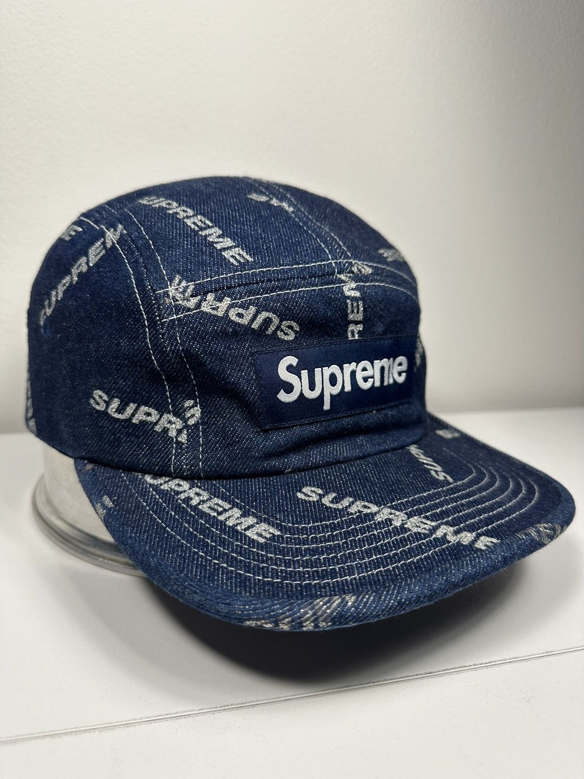 Supreme Supreme Denim Logo Camp Cap Size ONE SIZE - 3 Thumbnail