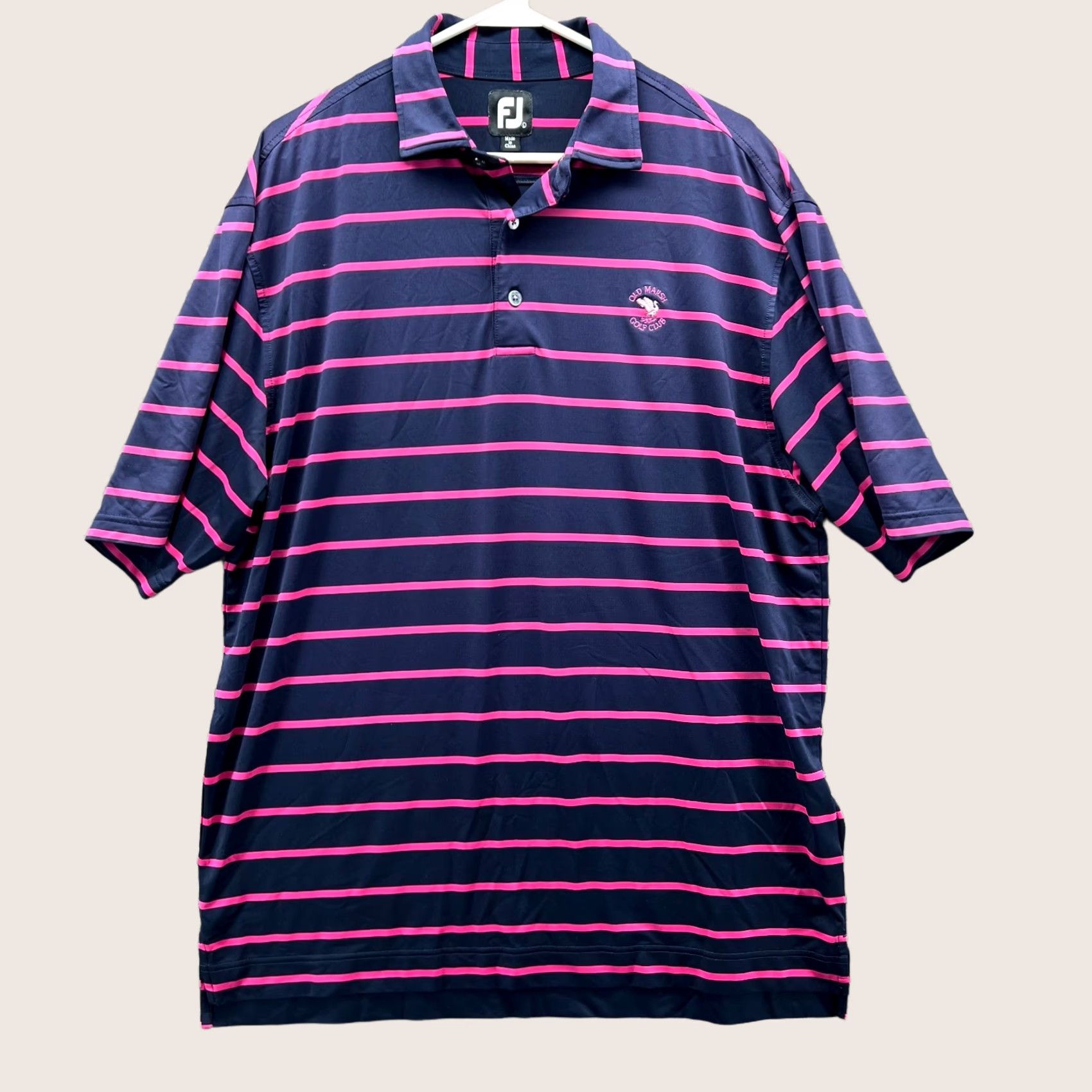 Footjoy FootJoy Polo Shirt Mens Large Purple Stripes Golf Preppy Vintage No Size US L / EU 52-54 / 3 - 1 Thumbnail