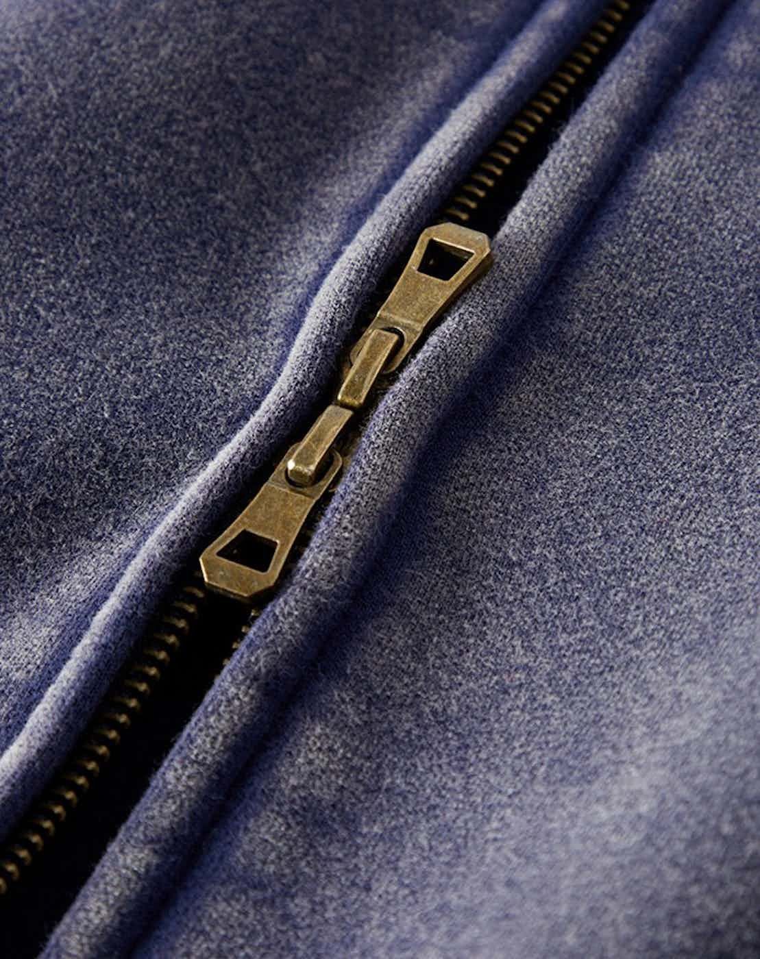 Japanese Brand × Vintage Navy blue Acid washed faded Zippered Oversized Hoodie Size US M / EU 48-50 / 2 - 5 Thumbnail