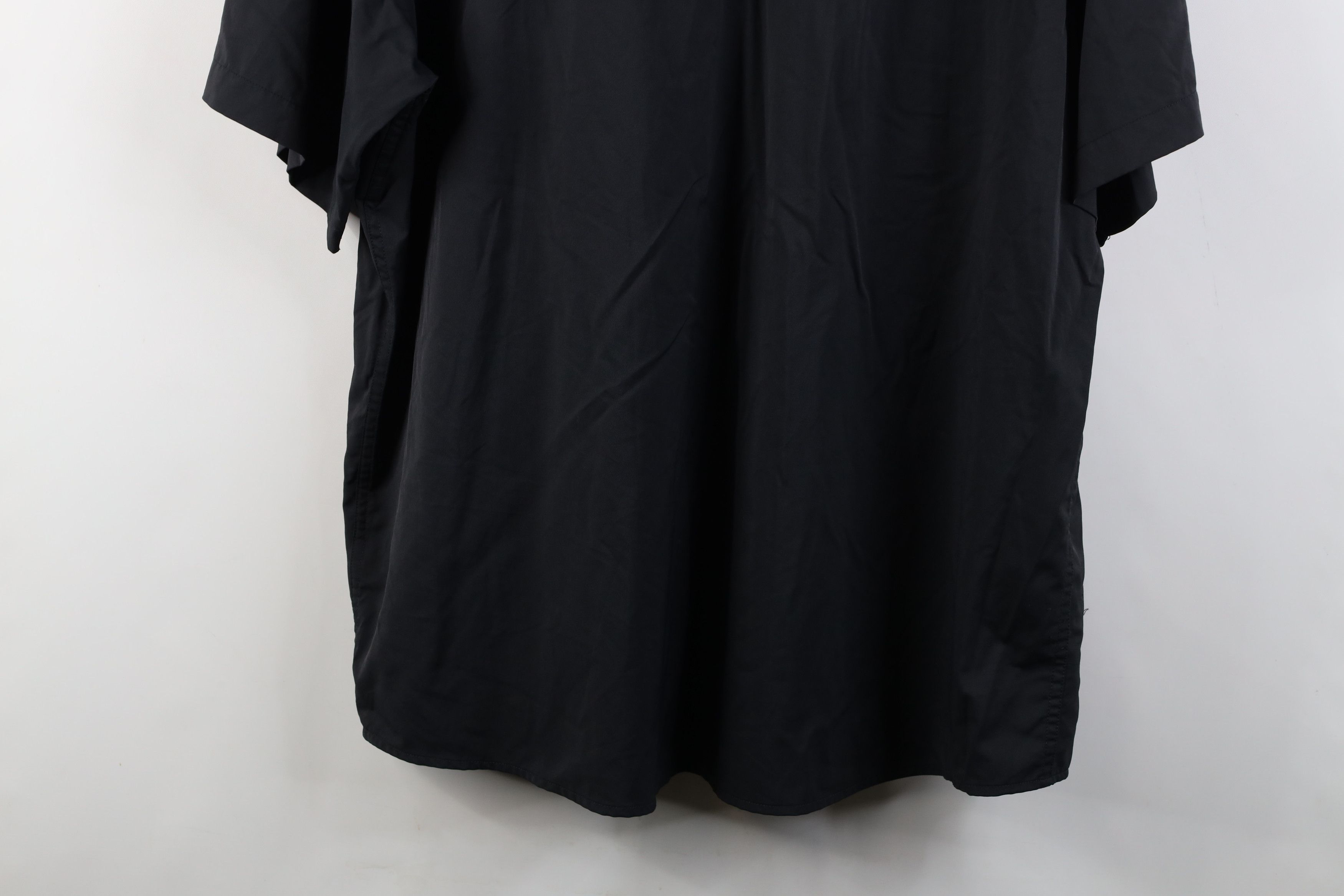Vintage Poncho Fit Magnetic Pocket Short Sleeve Button Shirt Black Size US XL / EU 56 / 4 - 15 Thumbnail