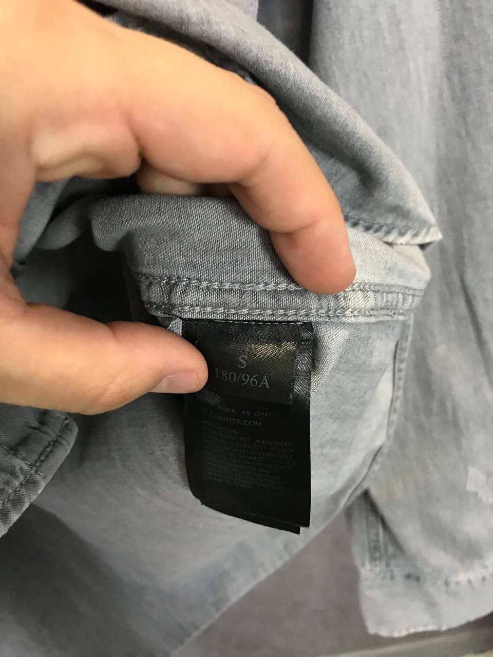 Allsaints Allsaints designer distressed denim shirt Size US S / EU 44-46 / 1 - 7 Thumbnail