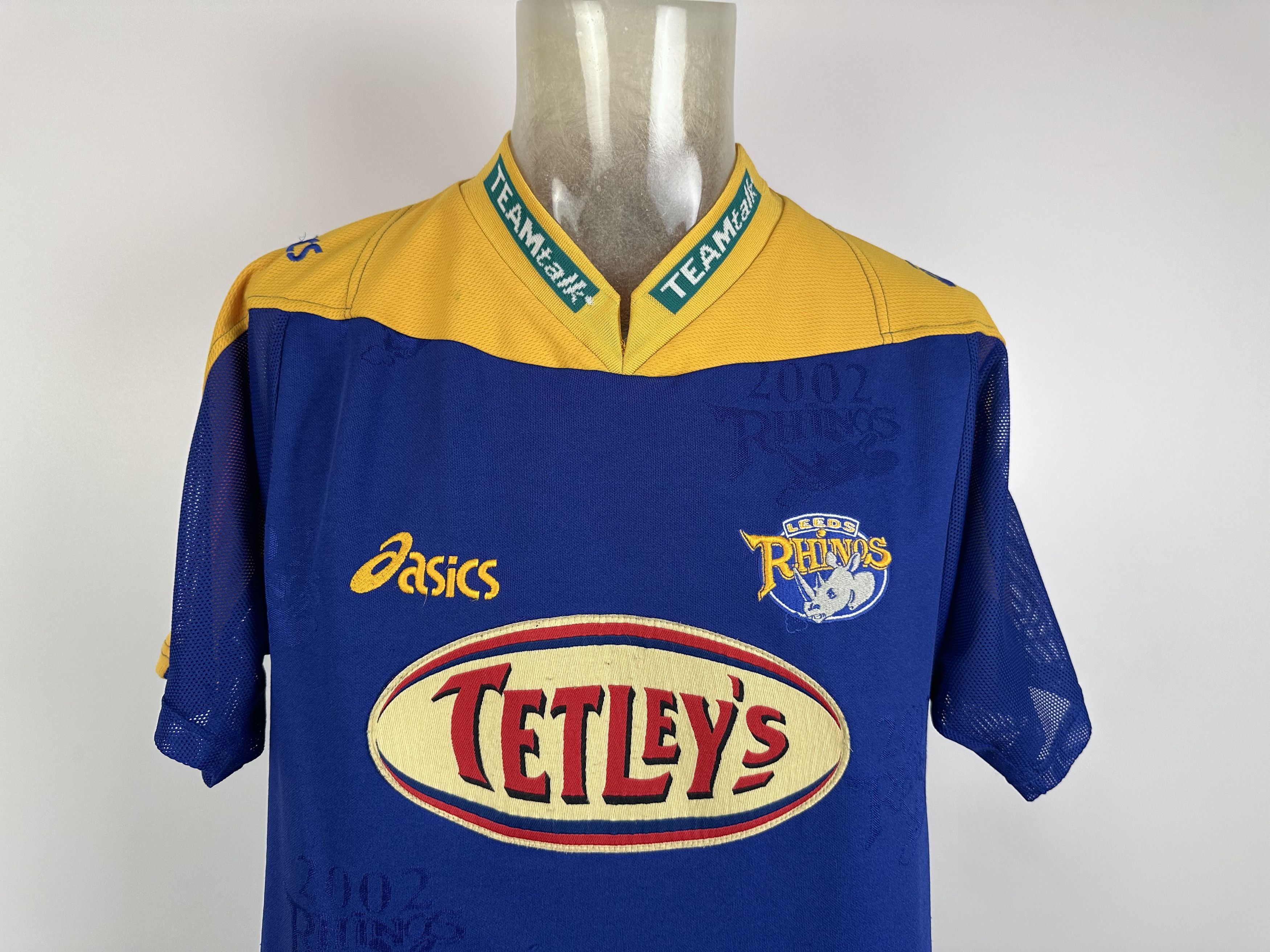 Asics × Vintage Leeds Rhinos 2002 Asics Rugby Home Shirt Jersey Blue Size M Size US M / EU 48-50 / 2 - 4 Thumbnail
