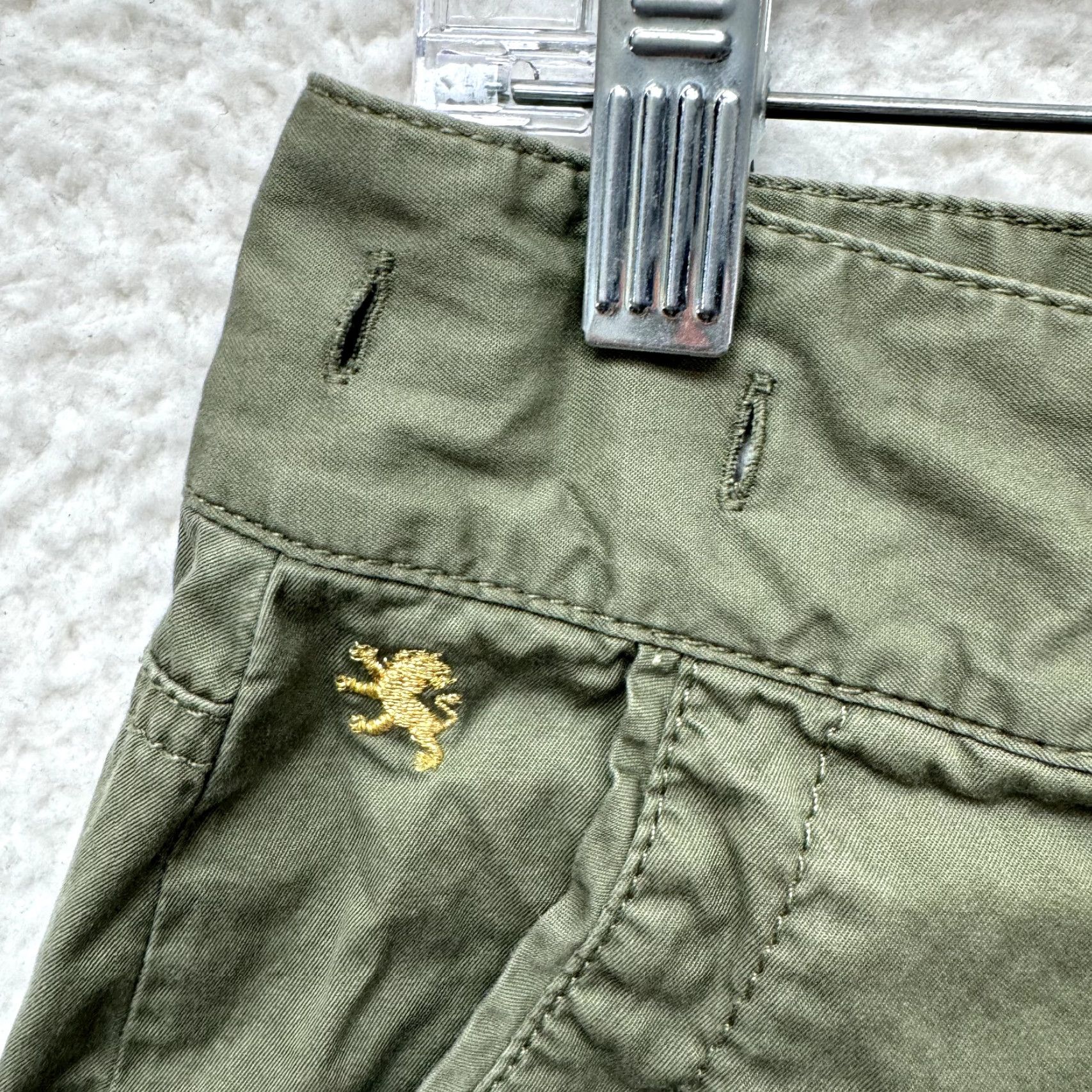 Express VINTAGE Y2K Low Rise Mini Skirt Army Green Grunge Express Women's 6/8 27/28 Medium Size 28" / US 6 / IT 42 - 3 Thumbnail