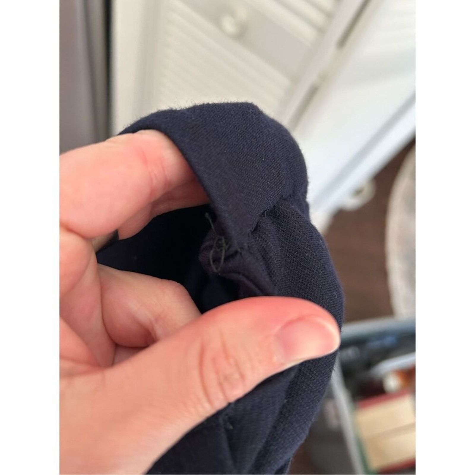 Anthropologie CAbi #3202 Navy Blue Trouser Dress Pants, Stretch, Size 10 Size 32" / US 10 / IT 46 - 8 Thumbnail