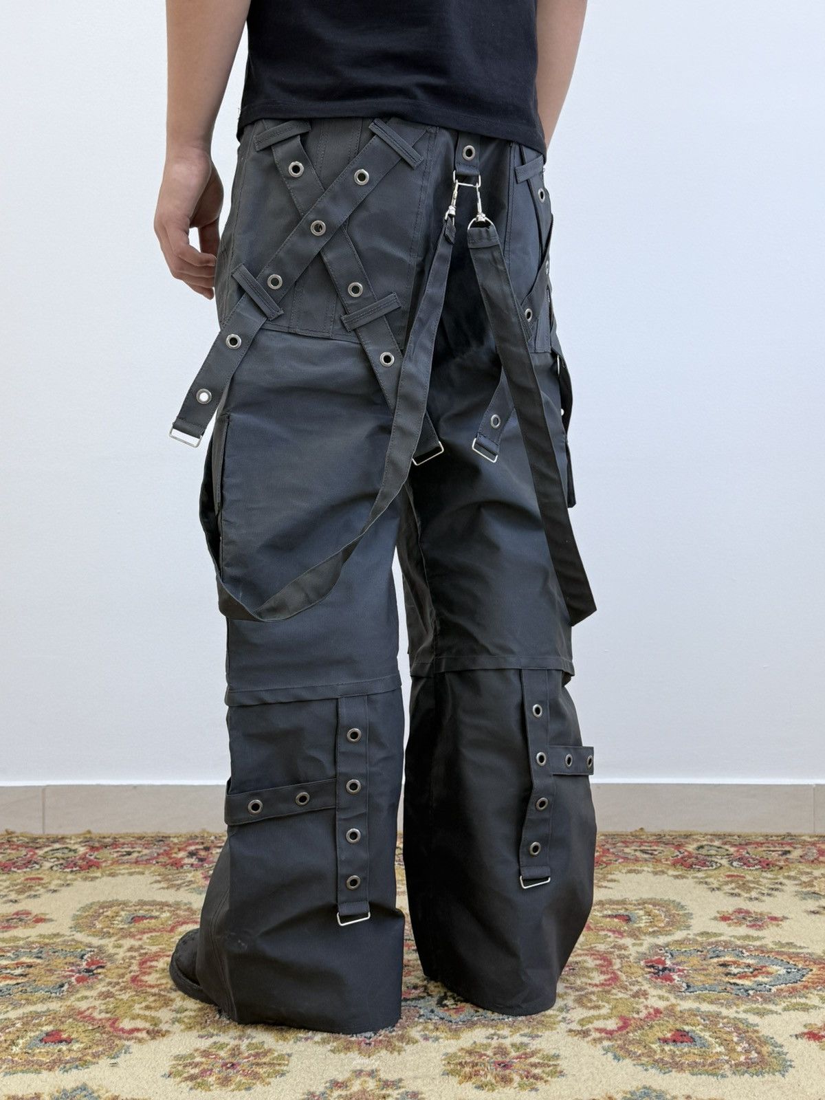 Avant Garde Raf Simons Balen Style Baggy Bondage Cargo Pants