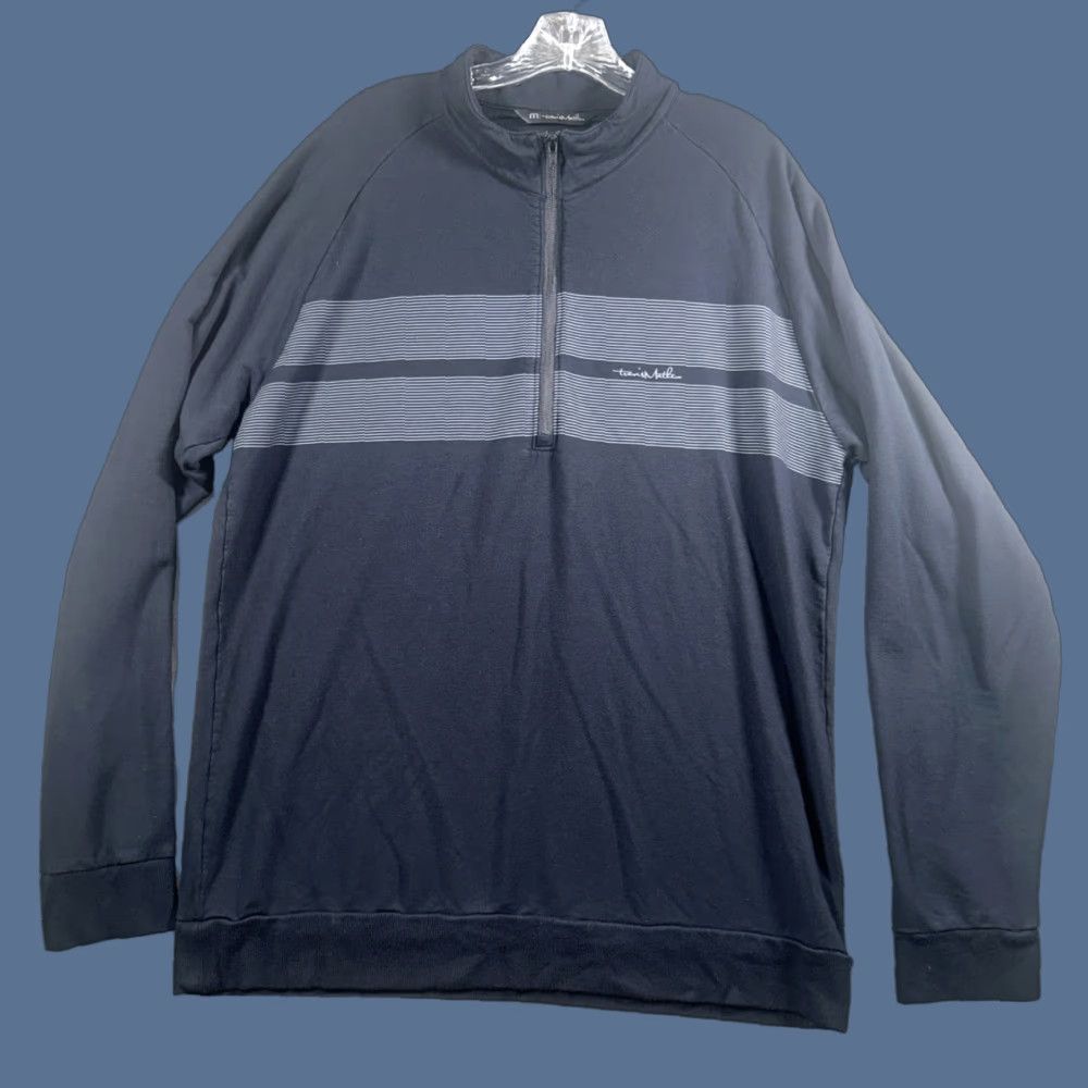 TravisMathew Travis Mathew 1/4 Zip Mens XL Black Pullover Shirt Performance Golf Stretch Soft Size US XL / EU 56 / 4 - 1 Thumbnail