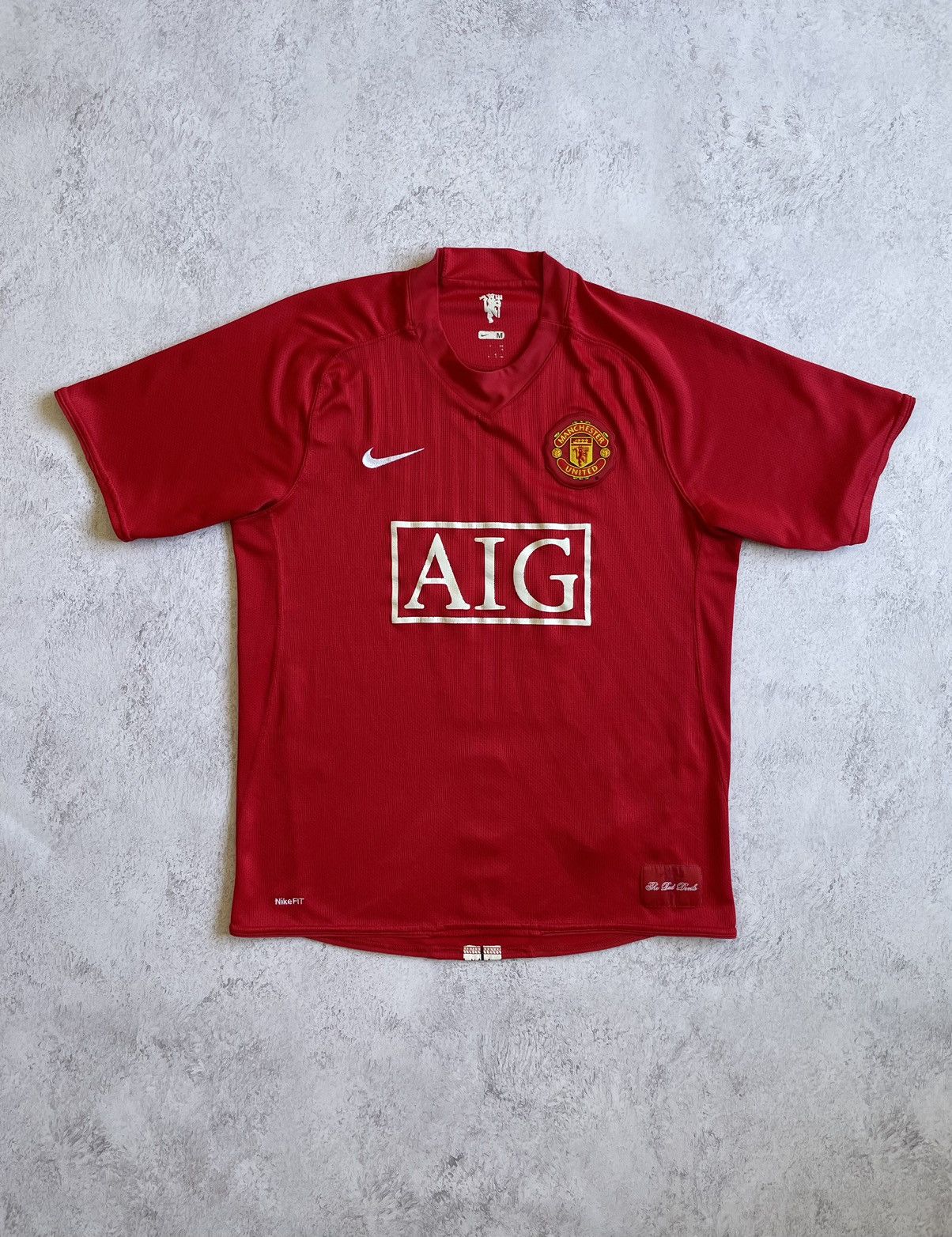 Vintage Nike Manchester United 2007/2009 Home Soccer #17 Ashar Size US M / EU 48-50 / 2 - 1 Thumbnail