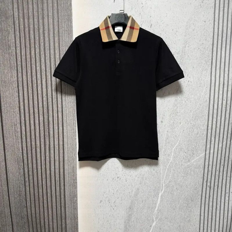Burberry Burberry Men's Black Logo Check Polo Shirt Size US XL / EU 56 / 4 - 1 Thumbnail