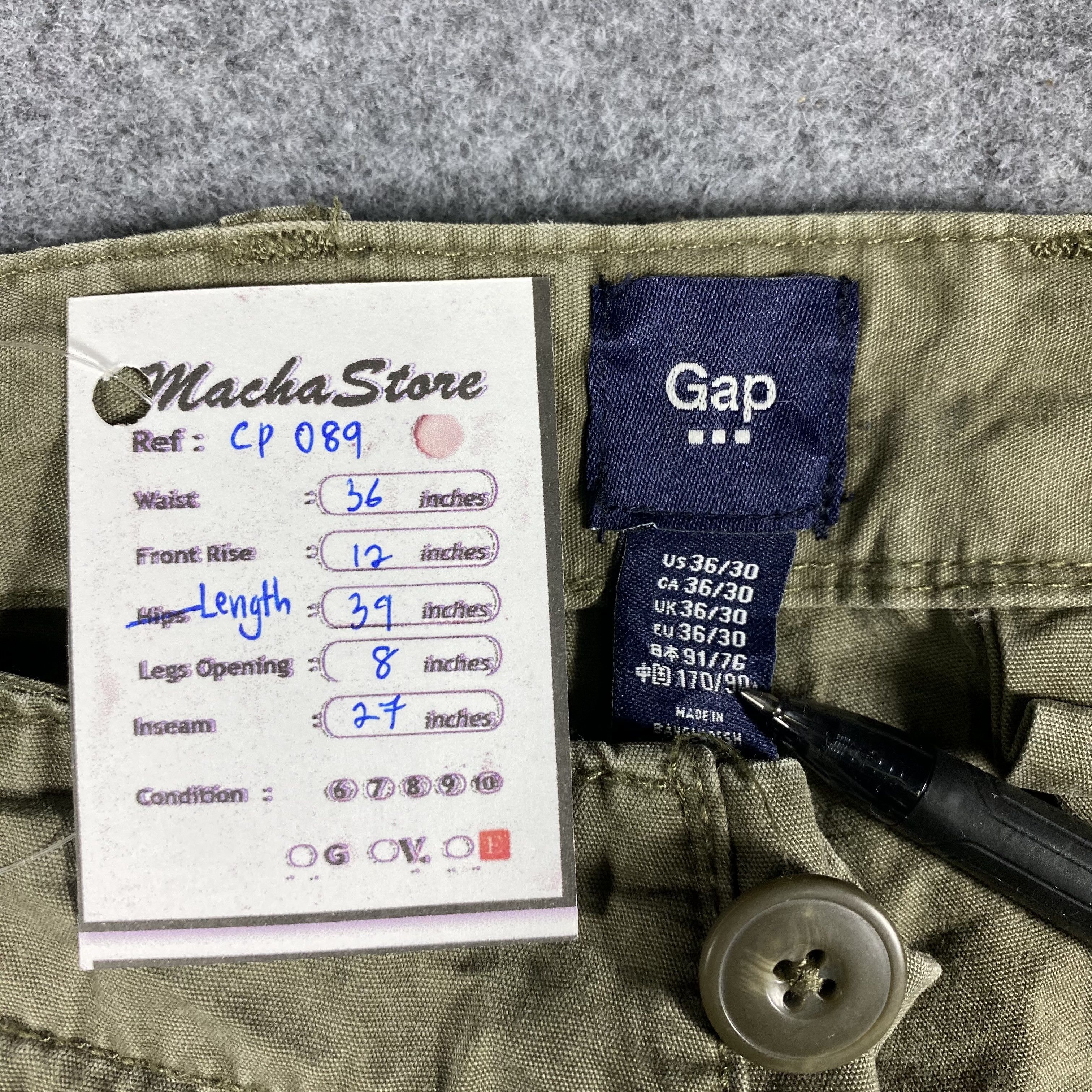Gap Japanese Brand Gap Multipocket Tactical Bondage Cargo Pants Size US 36 / EU 52 - 7 Thumbnail