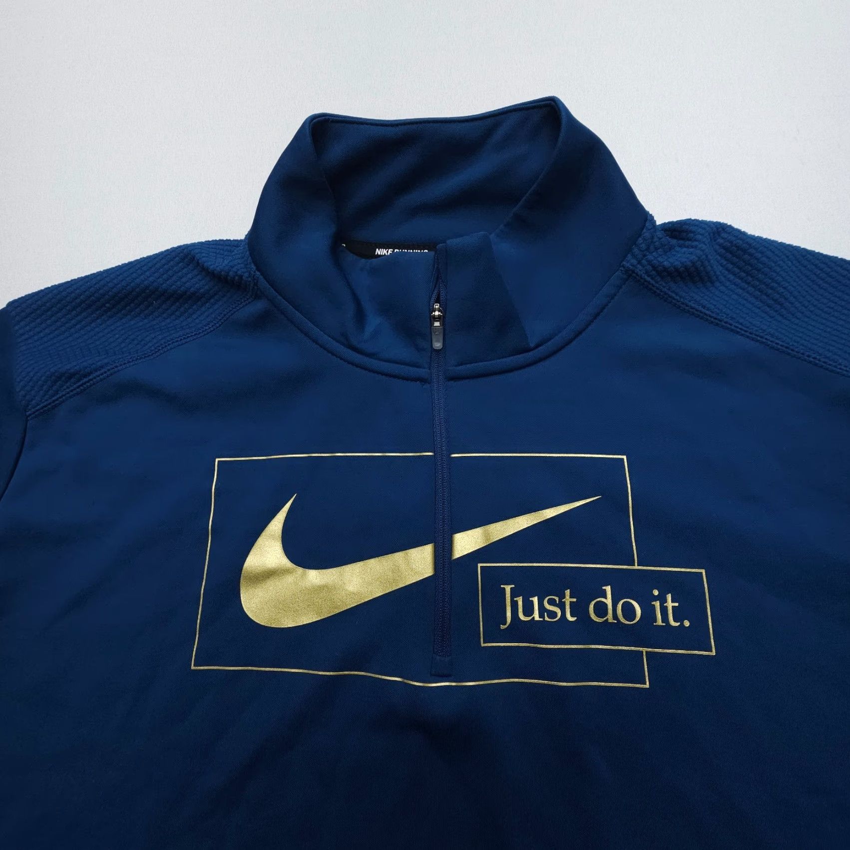 Nike Nike Dri-Fit Icon Clash Midlayer Top Women Size L Blue Fleece Half Zip Mock Neck Size L / US 10 / IT 46 - 3 Thumbnail