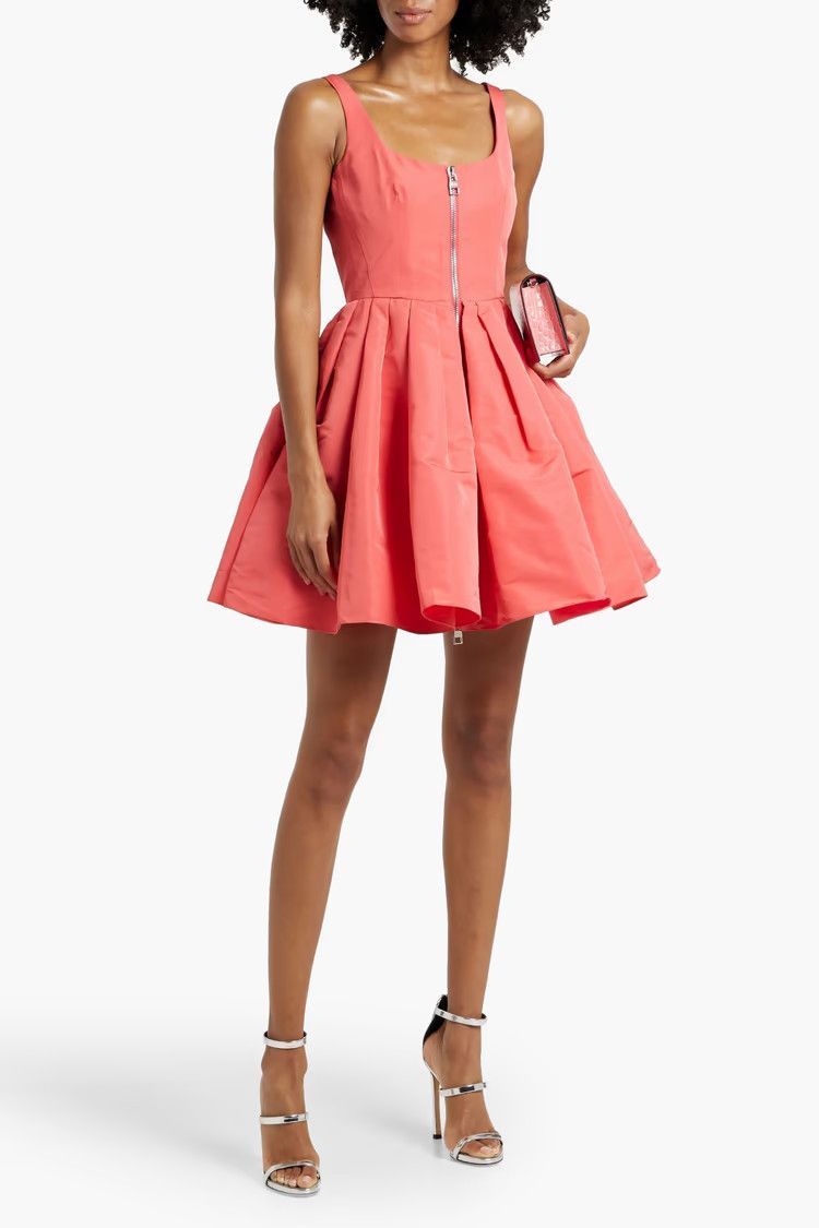 Alexander McQueen o1y0325 Mini Dress in Coral Size S / US 4 / IT 40 - 2 Thumbnail