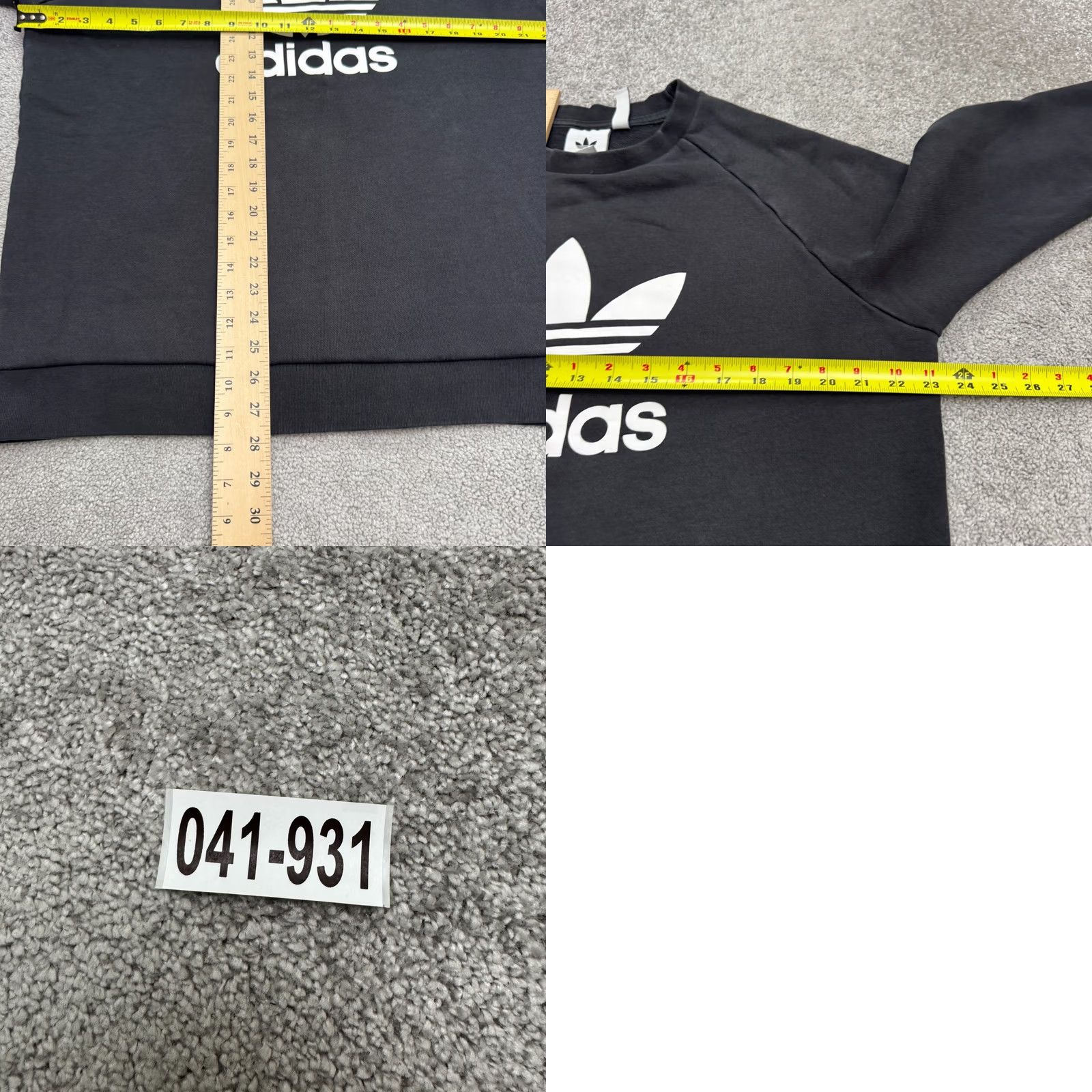 Adidas Adidas Originals Trefoil Logo Graphic Pullover Sweatshirt Men Large Black Raglan Size US L / EU 52-54 / 3 - 9 Thumbnail