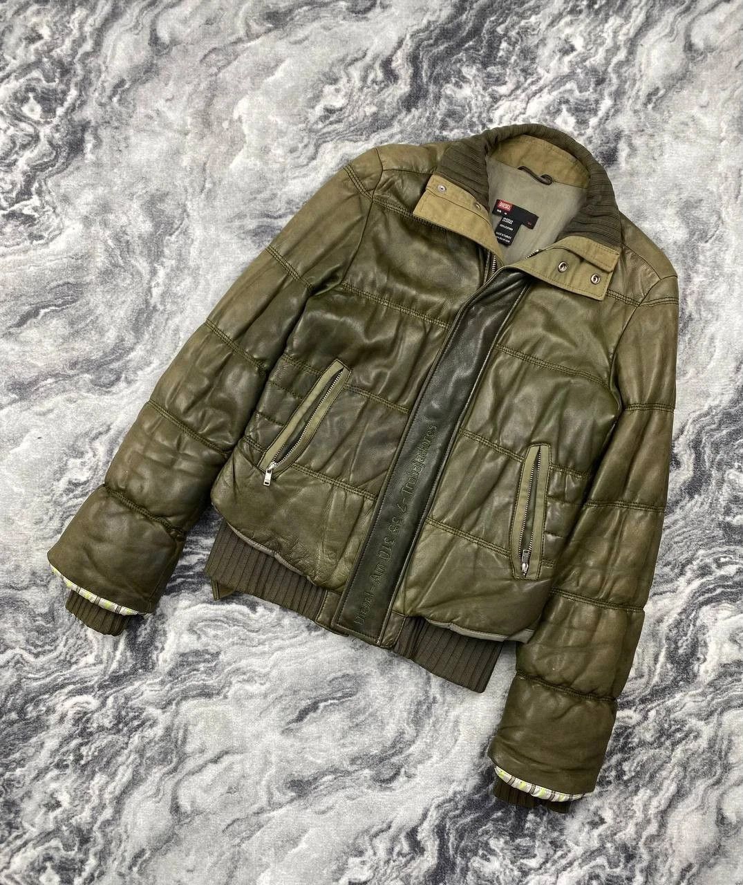 Vintage Diesel Leather Jacket 00s Y2K Women