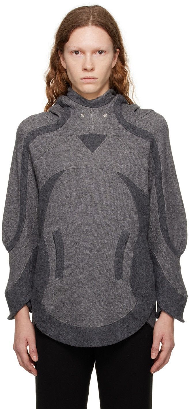 Undercover Undercover Gray Paneled Hoodie Size S / US 4 / IT 40 - 1 Thumbnail