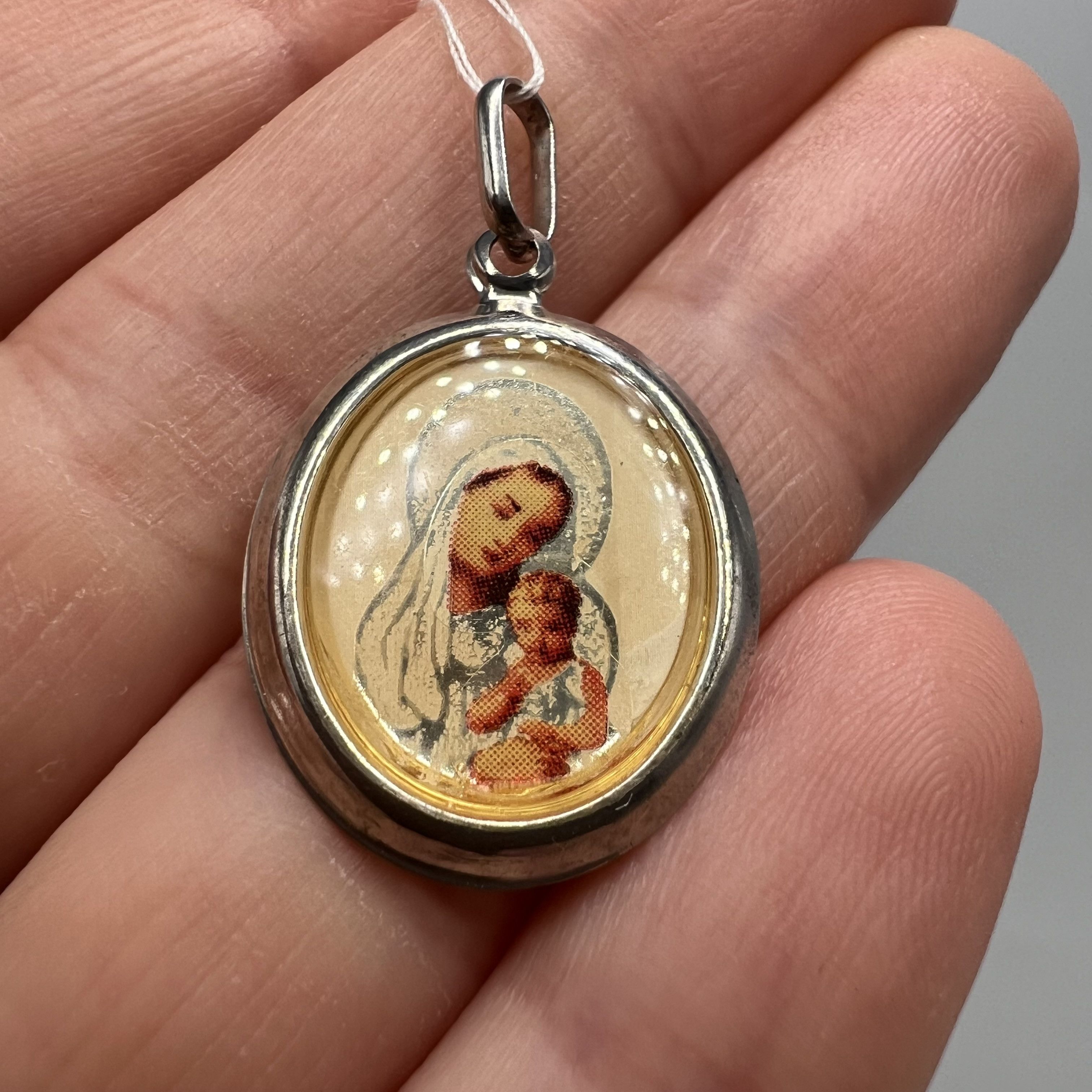 Vintage Vintage Pendant Icon Sterling Silver 925 Enamel 1.76gr Size ONE SIZE - 6 Thumbnail