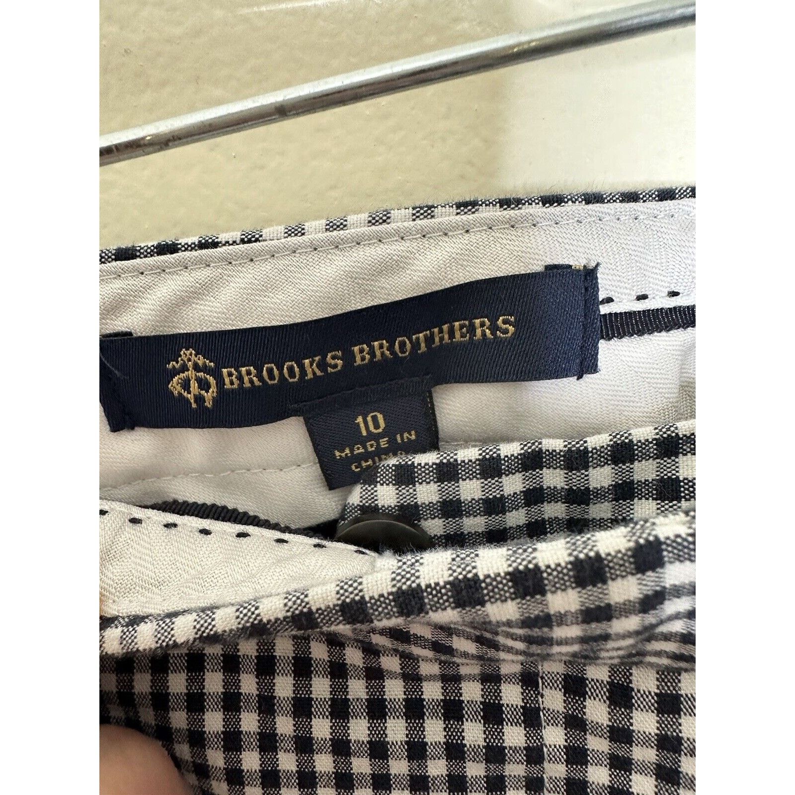 Brooks Brothers Brooks Brothers Gingham Pants Cropped Pleated Front Slit 10 Size 32" / US 10 / IT 46 - 3 Thumbnail