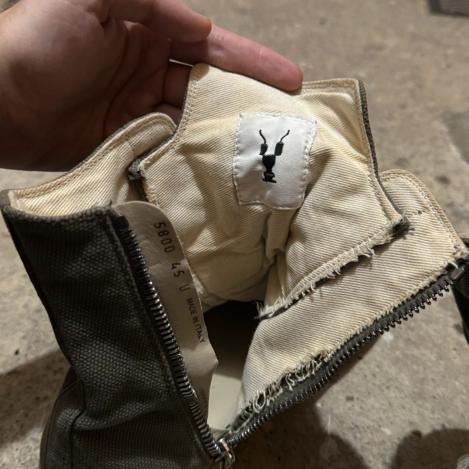 Rick owens drkshdw high top ramones