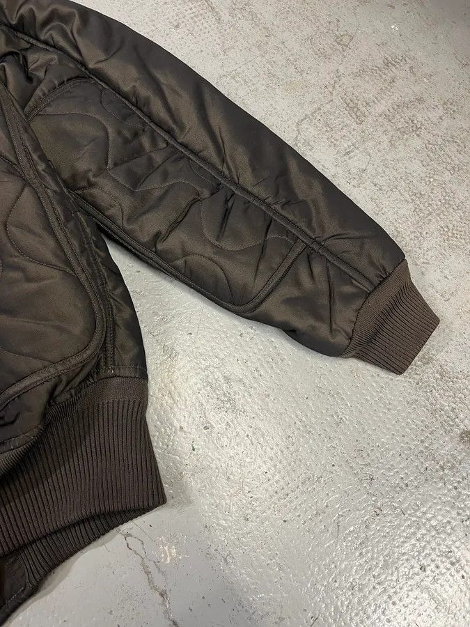 Louis Vuitton Louis Vuitton Taupe Silk Quilted Bomber Jacket by Kim Jones Size US S / EU 44-46 / 1 - 10 Thumbnail