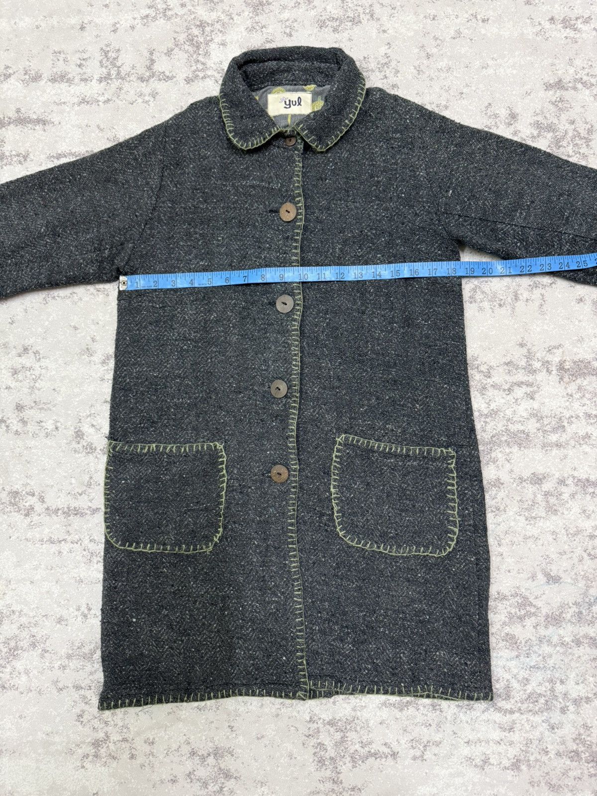 Vintage Yul Women’s Dark Gray Tweeds Coat Jacket Size S / US 4 / IT 40 - 16 Thumbnail