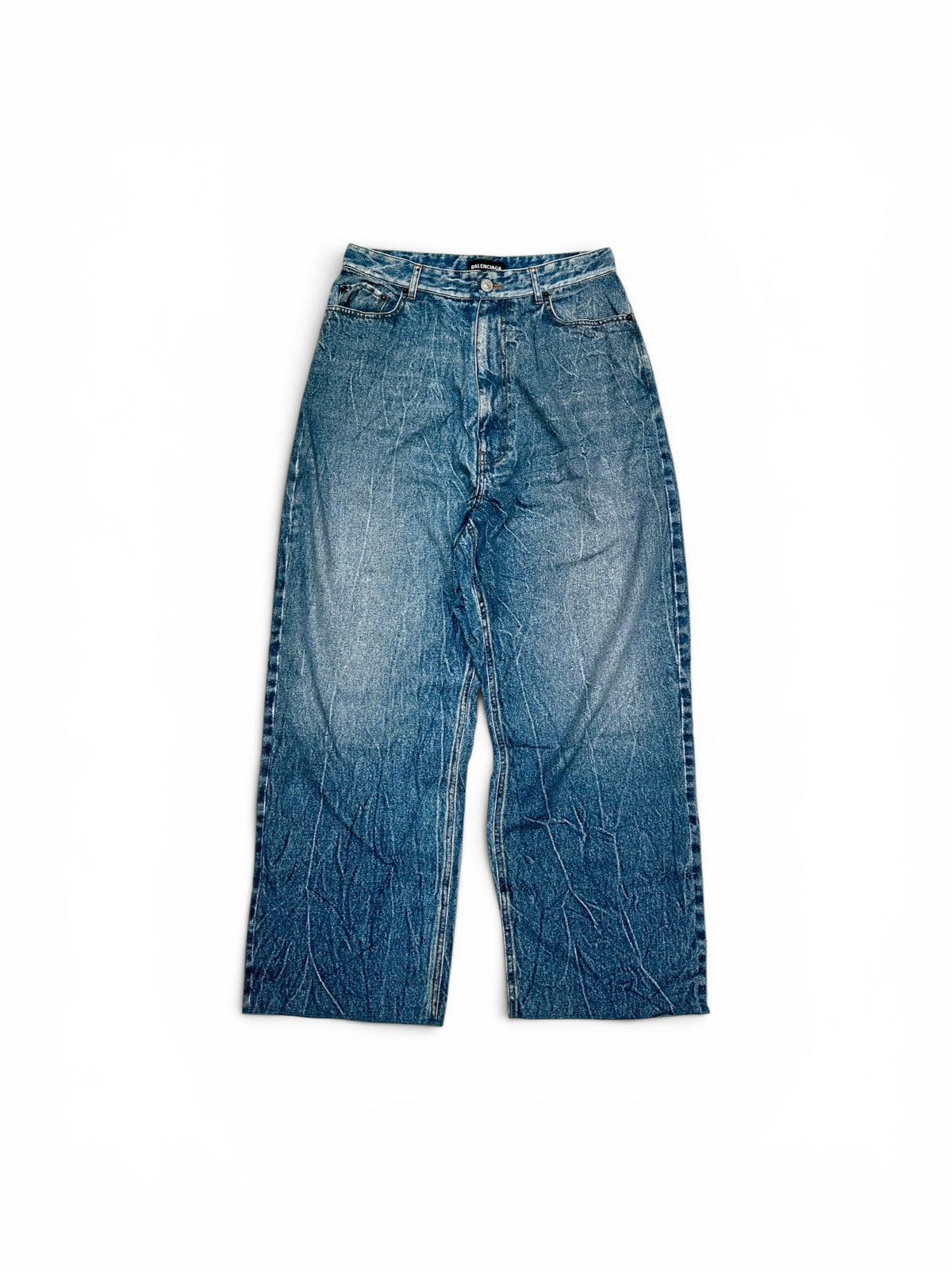 Balenciaga Balenciaga Trompe L’oeil Popeline Denim Pants Size US 30 / EU 46 - 1 Thumbnail